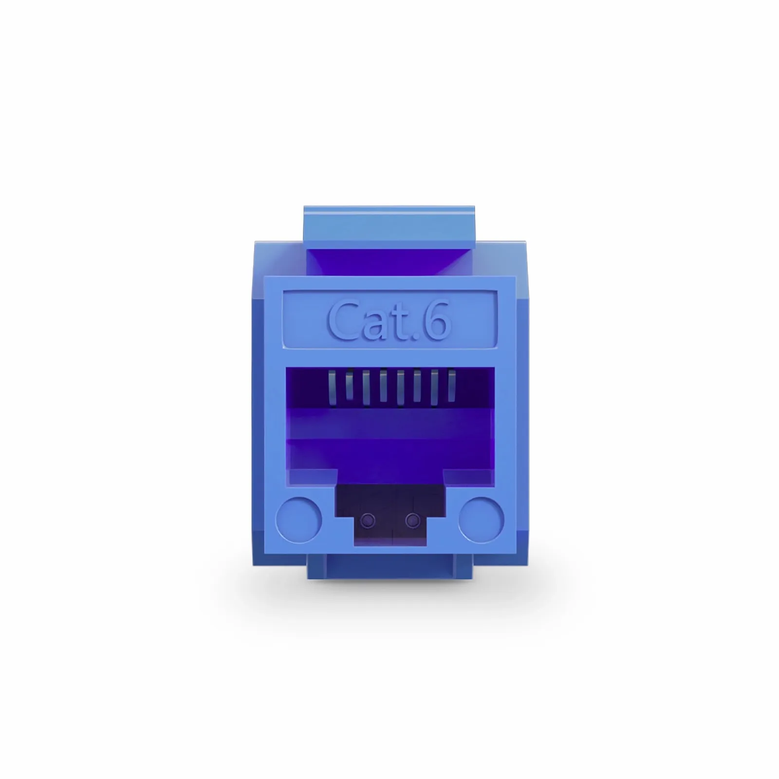 doページ Cat6 RJ45 (8P8C) Unshielded Punch Down Keystone Jack Module, Blue