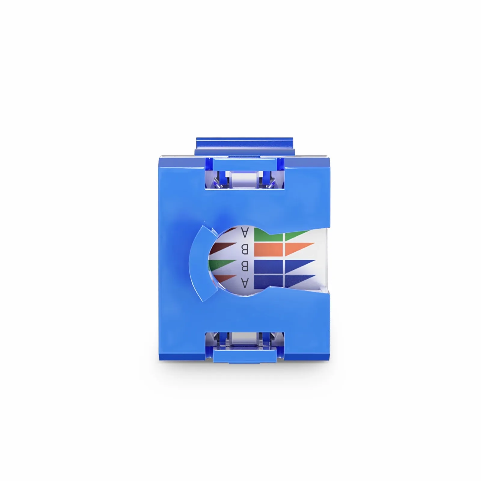 Cat6a RJ45 (8P8C) Unshielded Punch Down Keystone Jack Module, Blue