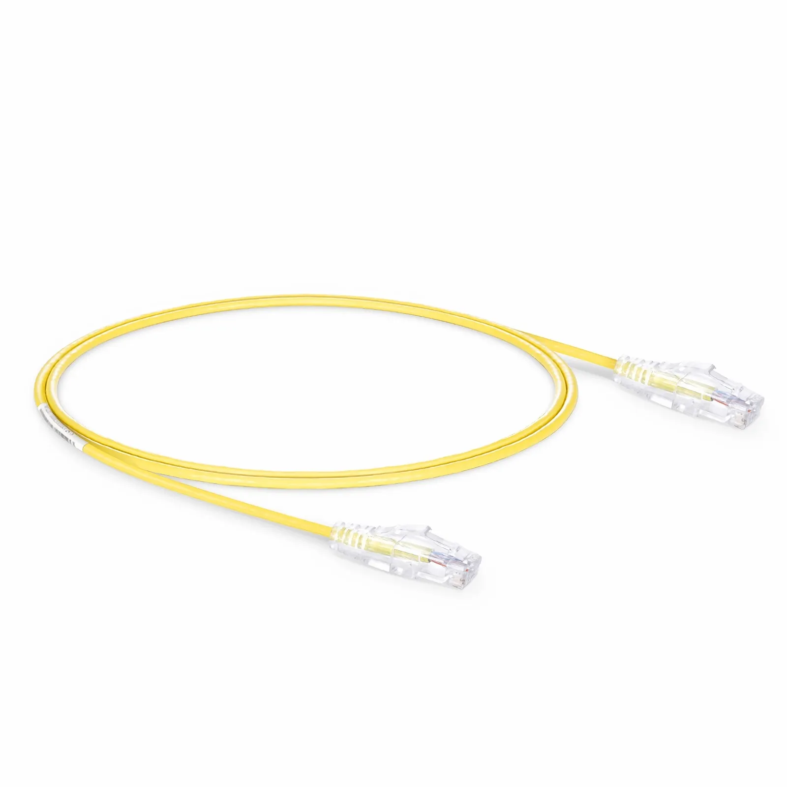 売り切れました(-_-;) 0.9m シールドなし（PVC CM、黄色） | Cat6準拠スリムLANパッチ