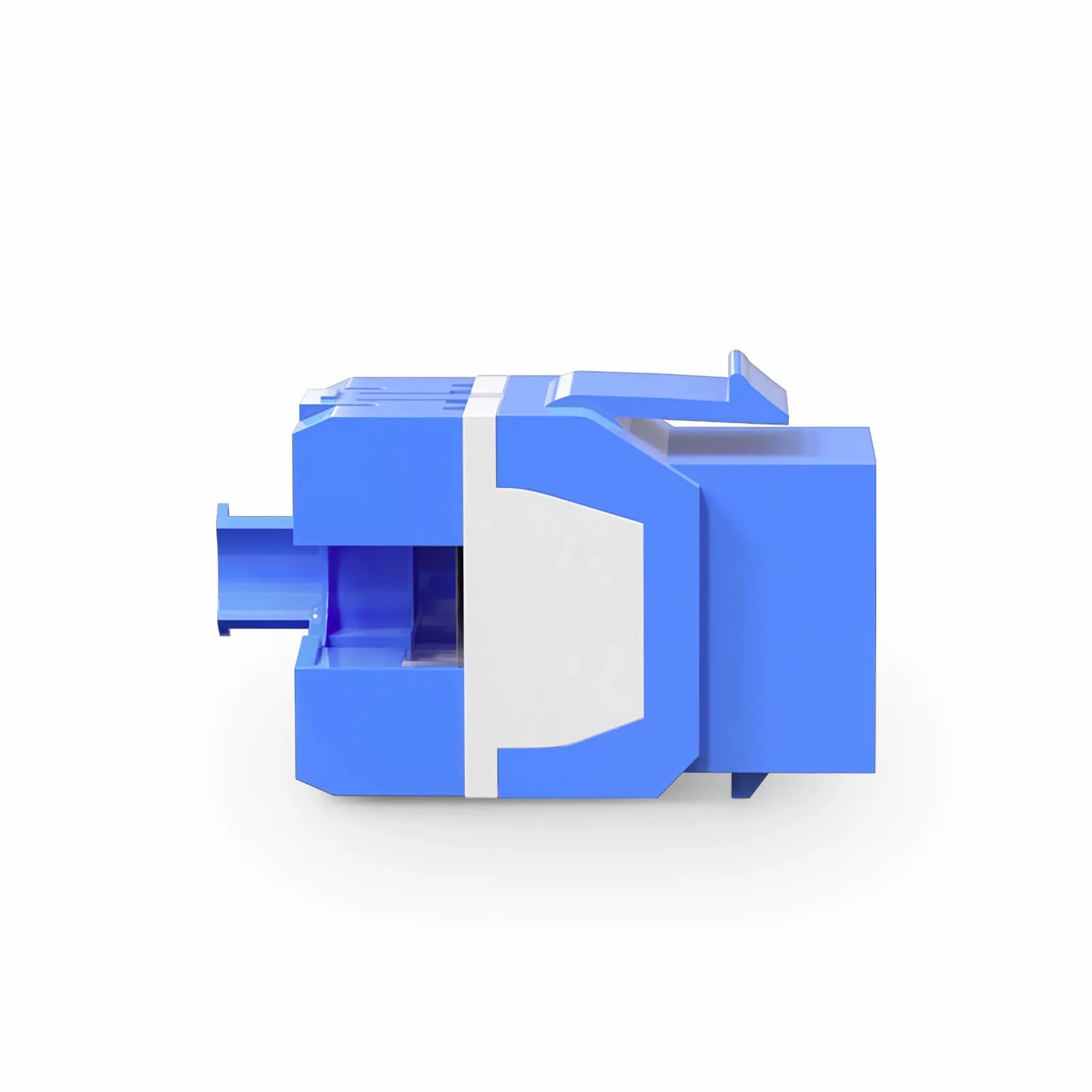 Cat6a RJ45 (8P8C) Unshielded Punch Down Keystone Jack Module, Blue (10 pcs/Pack)