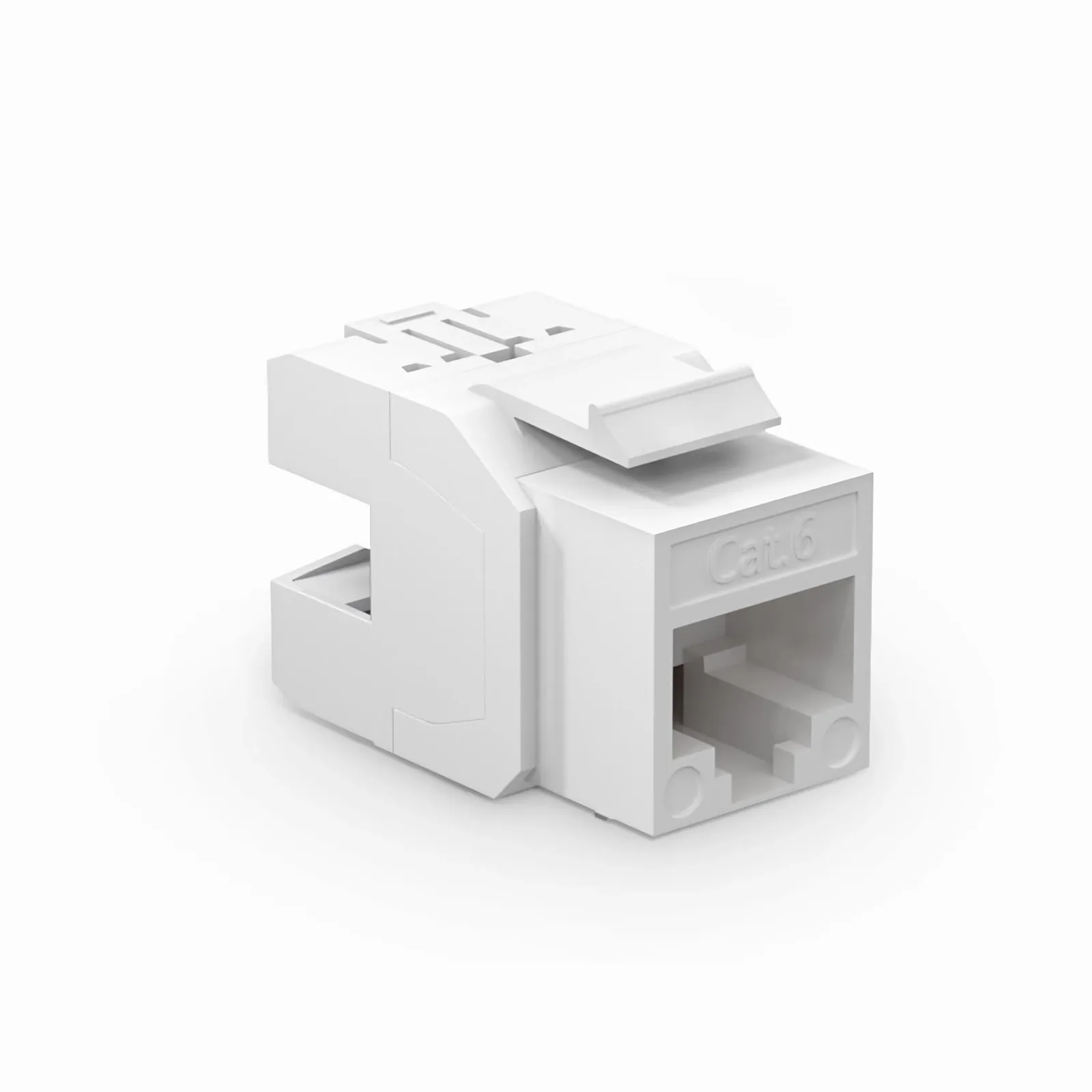 Cat6 RJ45 (8P8C) Unshielded Punch Down Keystone Jack Module, White