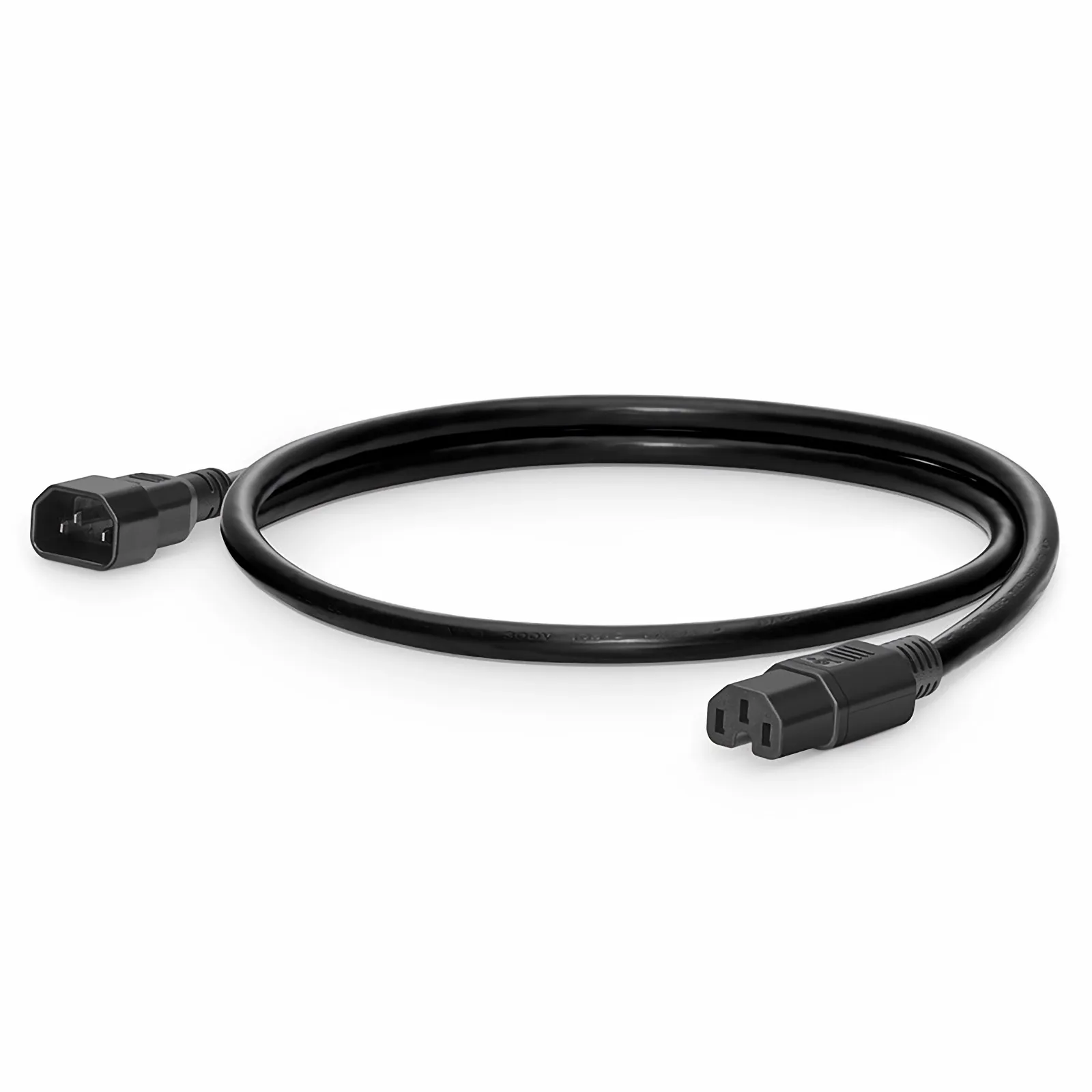 3ft (0.9m) IEC60320 C14 to IEC60320 C15 14AWG 250V/15A Power Cord, Black