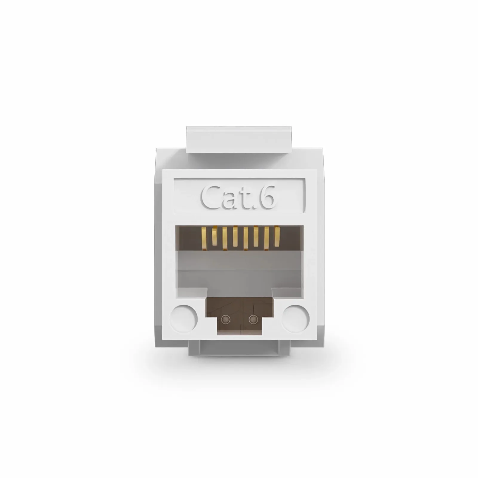Cat6 RJ45 (8P8C) Unshielded Punch Down Keystone Jack Module, White