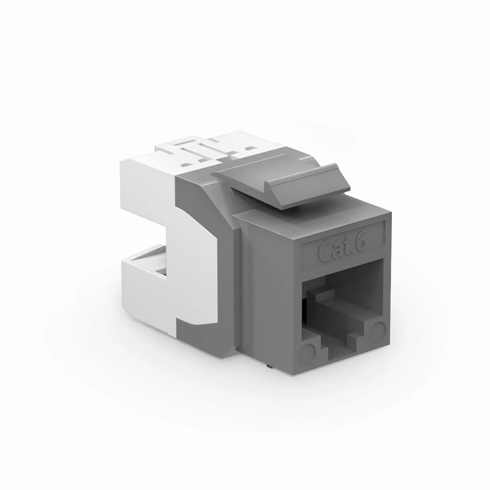 Cat6 RJ45 (8P8C) Unshielded Punch Down Keystone Jack Module, Gray