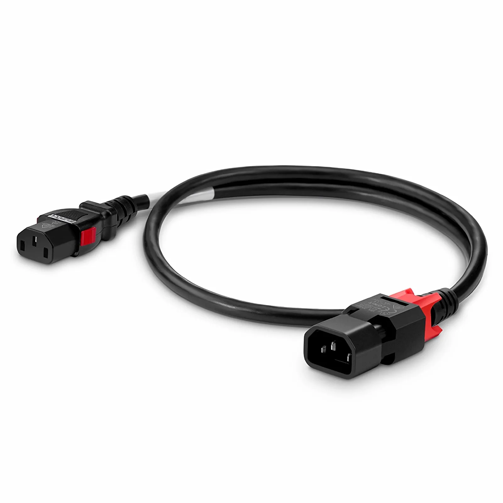 2ft (0.6m) Z-Lock Dual Locking IEC60320 C14 to IEC60320 C13 14AWG