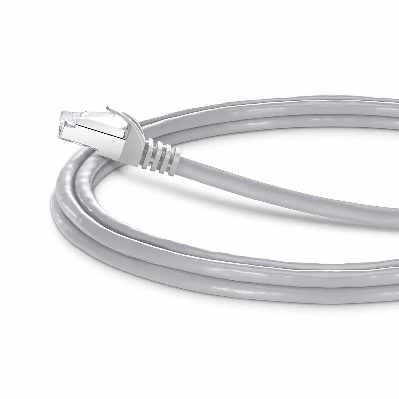 2.4m シールド付き（PVC、灰色） | Cat6a準拠LANパッチケーブル