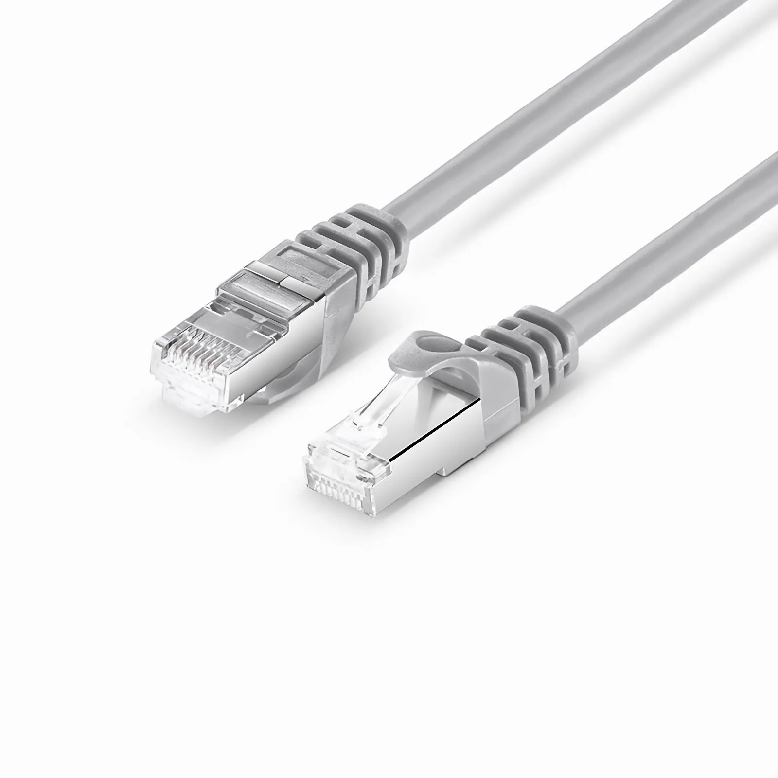 fetch専用 2.4m シールド付き（PVC、灰色） | Cat6a準拠LANパッチケーブル