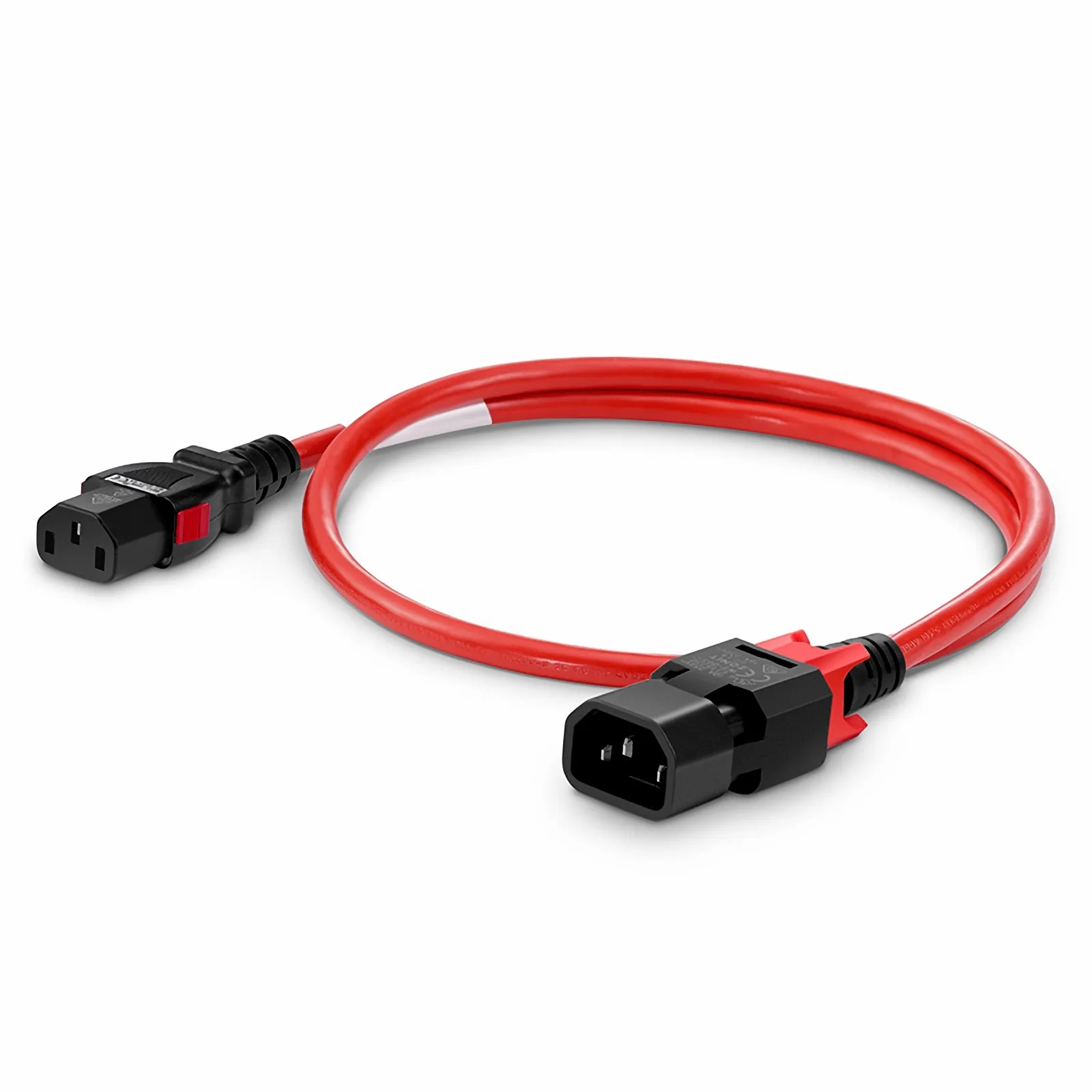 6.6ft (2m) Z-Lock Dual Locking IEC60320 C14 to IEC60320 C13 17AWG