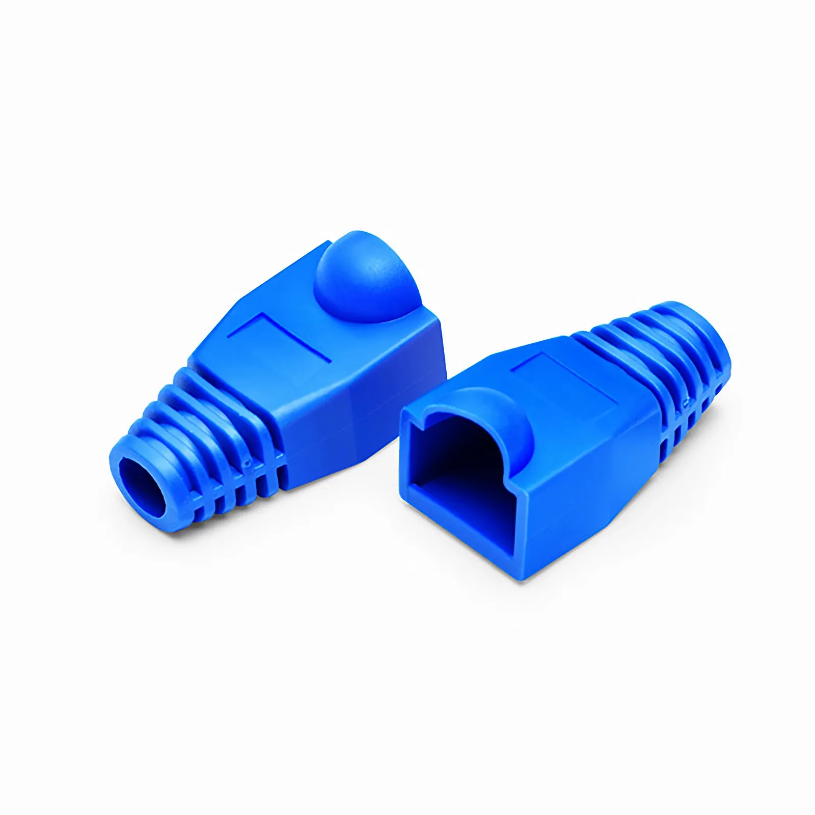 Cat5e RJ45 Strain Relief Boots, 6.5mm OD for Cat5e F/UTP 24AWG Ethernet Network Cable, Blue, 50PCS/Pack