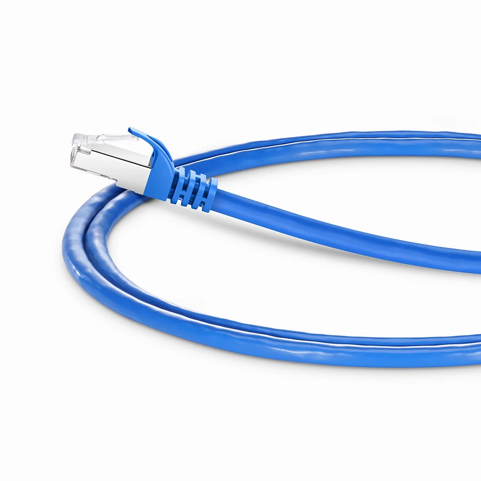 さいふぁ 3ft Cat6a (SFTP) Shielded Snagless RJ45 Ethernet Cable, Blue