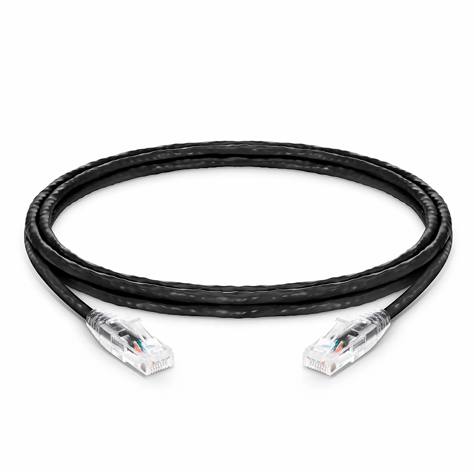 優羽 2.4m シールドなし（PVC CM、黒色） | Cat5e準拠LANパッチケーブル