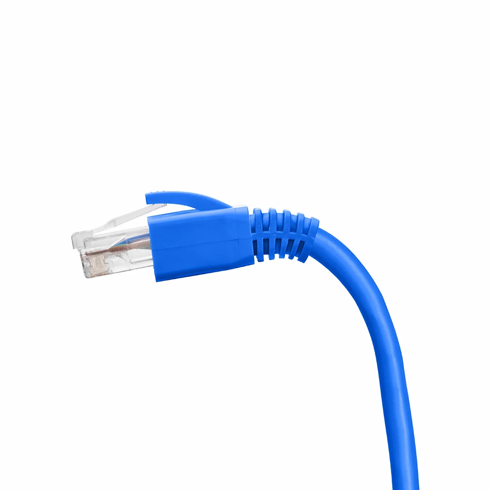 Cat6a RJ45 Strain Relief Boots, 7.5mm OD for Cat6a UTP 23AWG Ethernet Cables, Blue, 50PCS/Pack