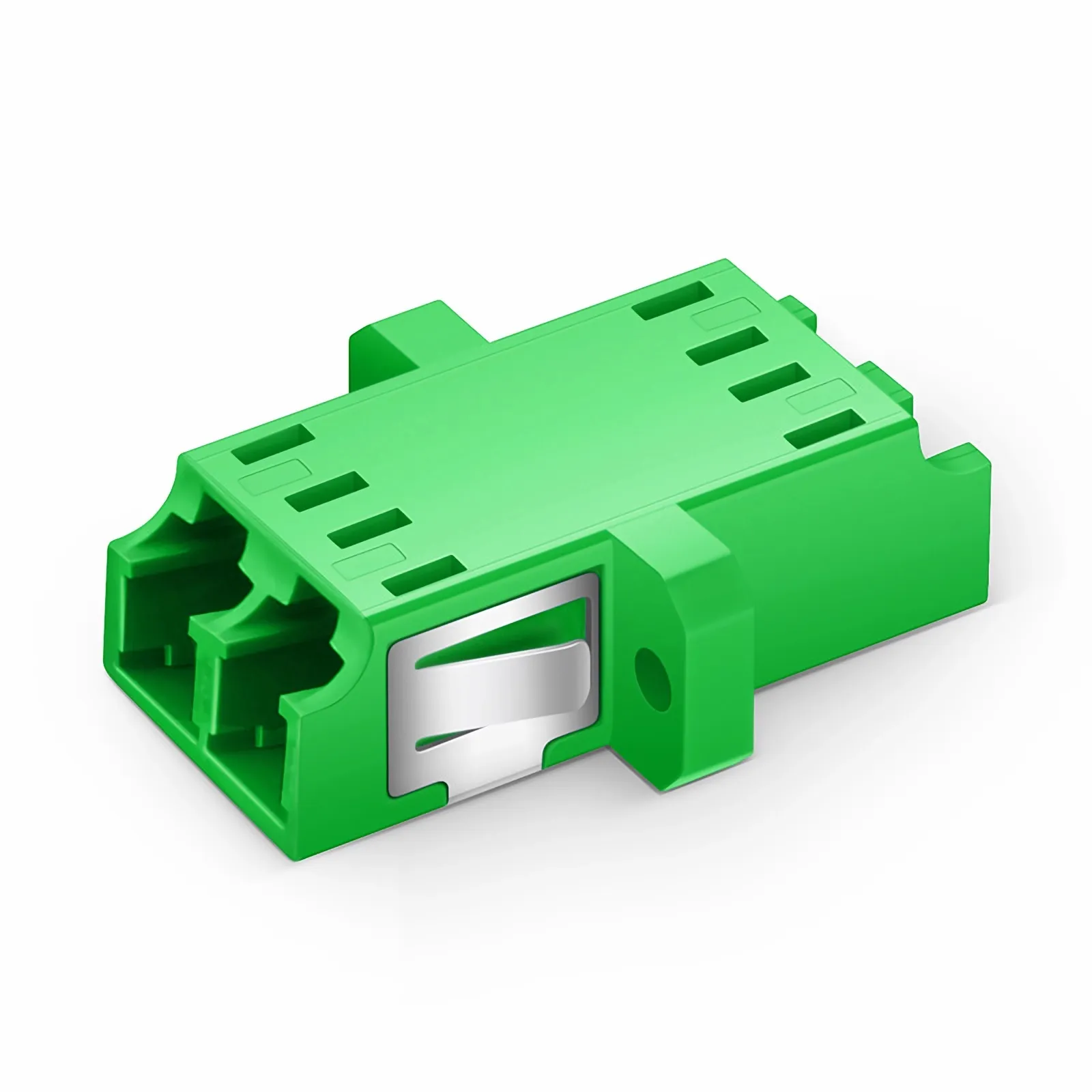 LC/APC to LC/APC Duplex OS2 Single Mode Plastic Fiber Optic Adapter/Coupler with Flange (10pcs/Pack)
