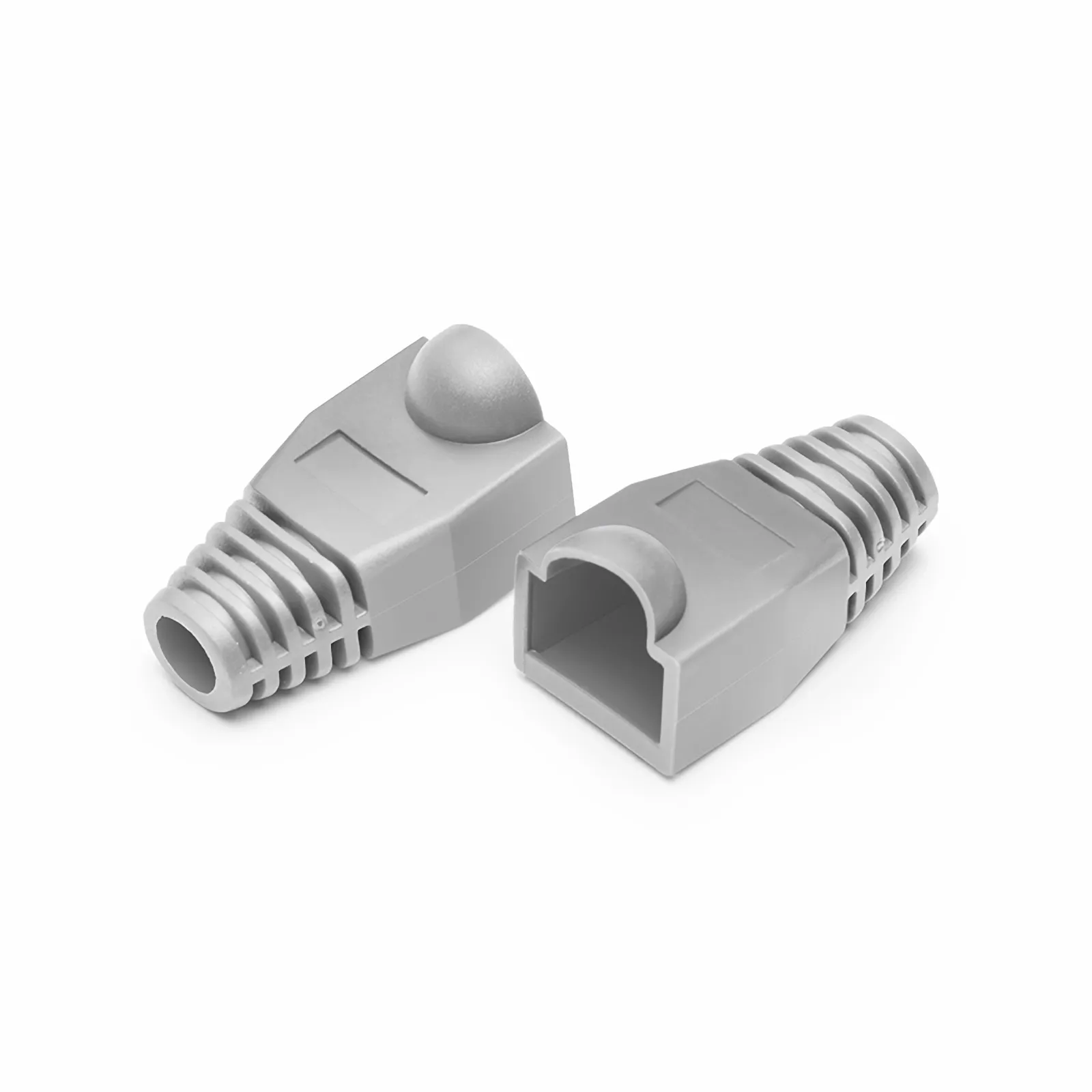 Cat5e RJ45 Strain Relief Boots, 6.5mm OD for Cat5e F/UTP 24AWG Ethernet Network Cable, Gray, 50PCS/Pack