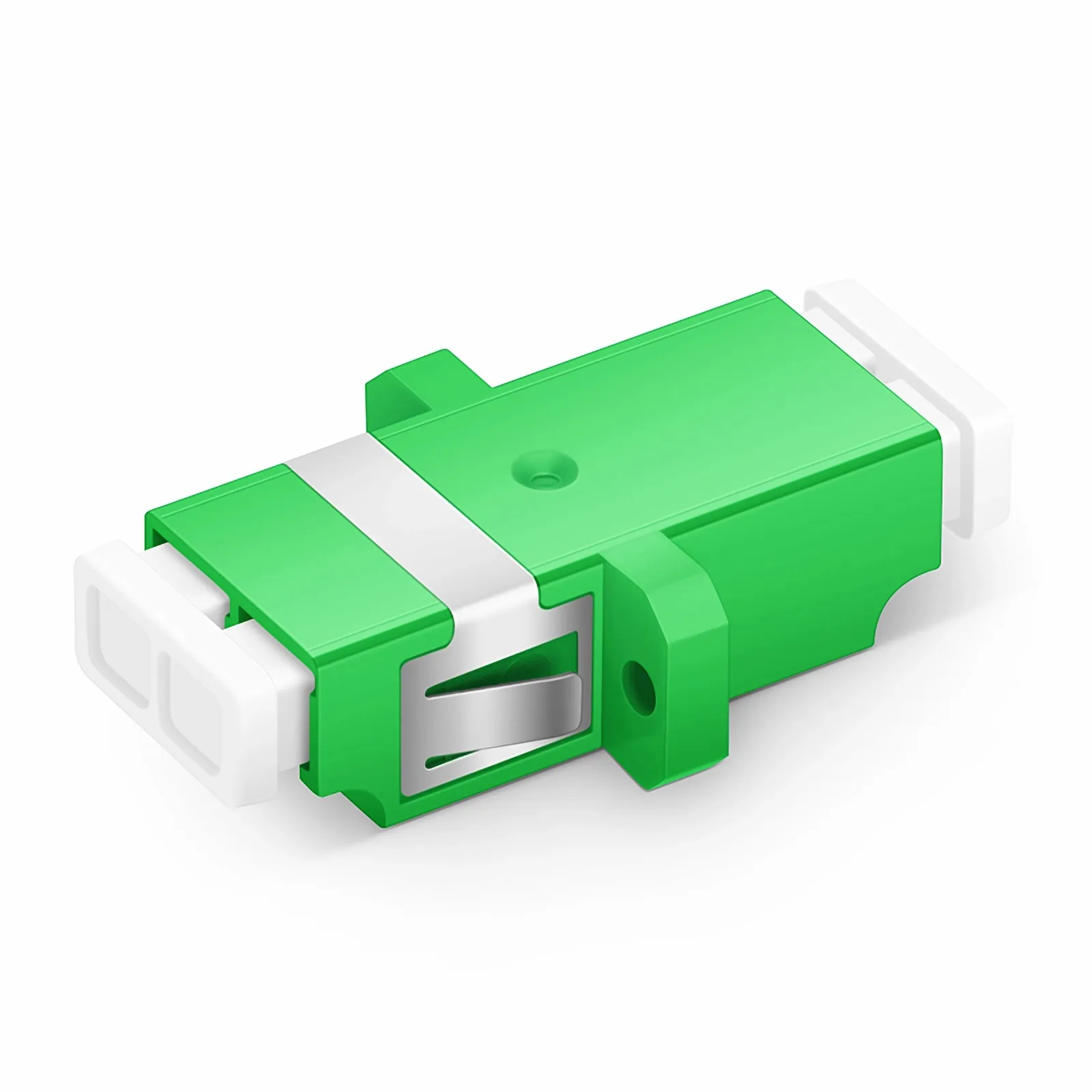 LC/APC to LC/APC Duplex OS2 Single Mode Plastic Fiber Optic Adapter/Coupler with Flange (10pcs/Pack)