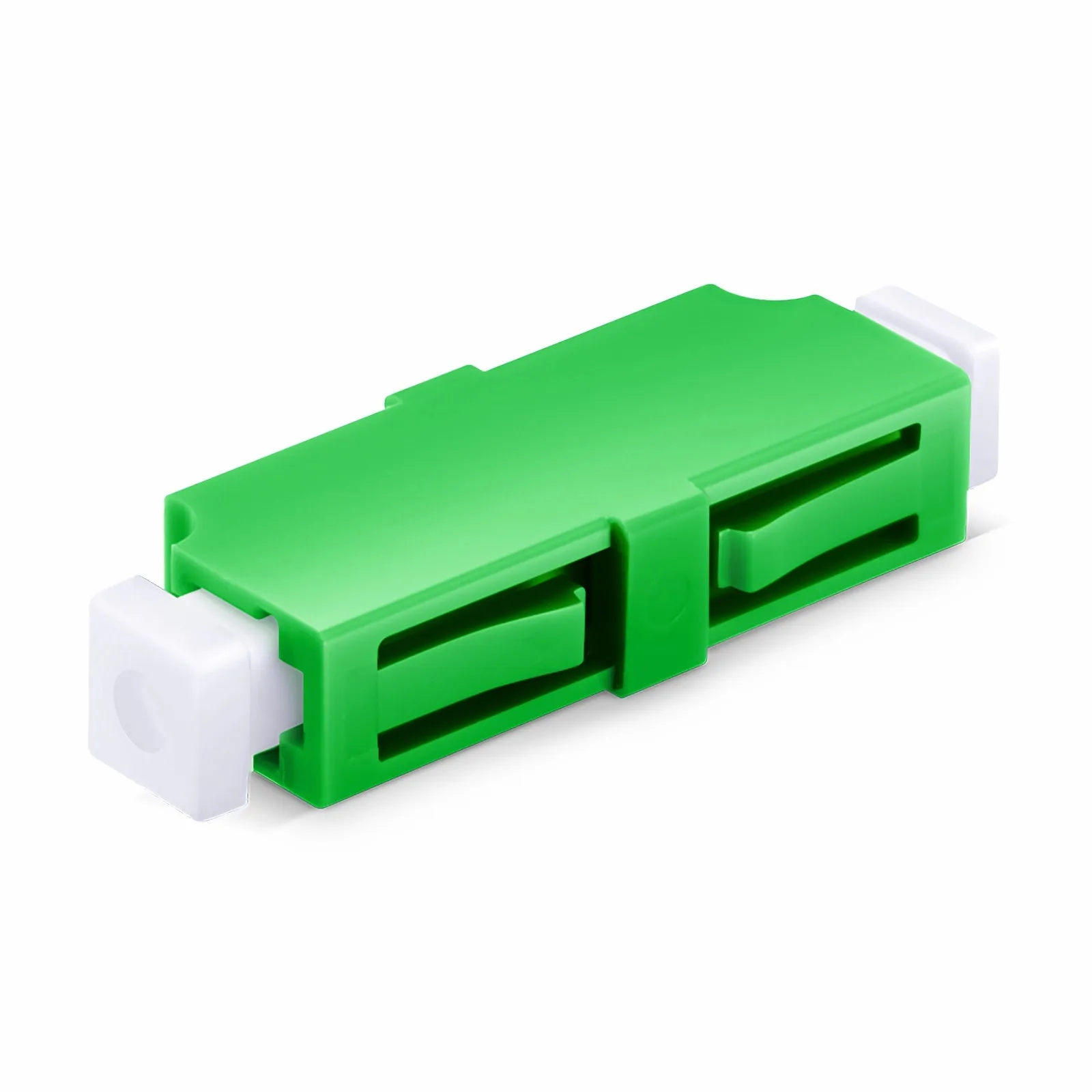 LC/APC to LC/APC Simplex OS2 Single Mode Plastic Fiber Optic Adapter/Coupler without Flange