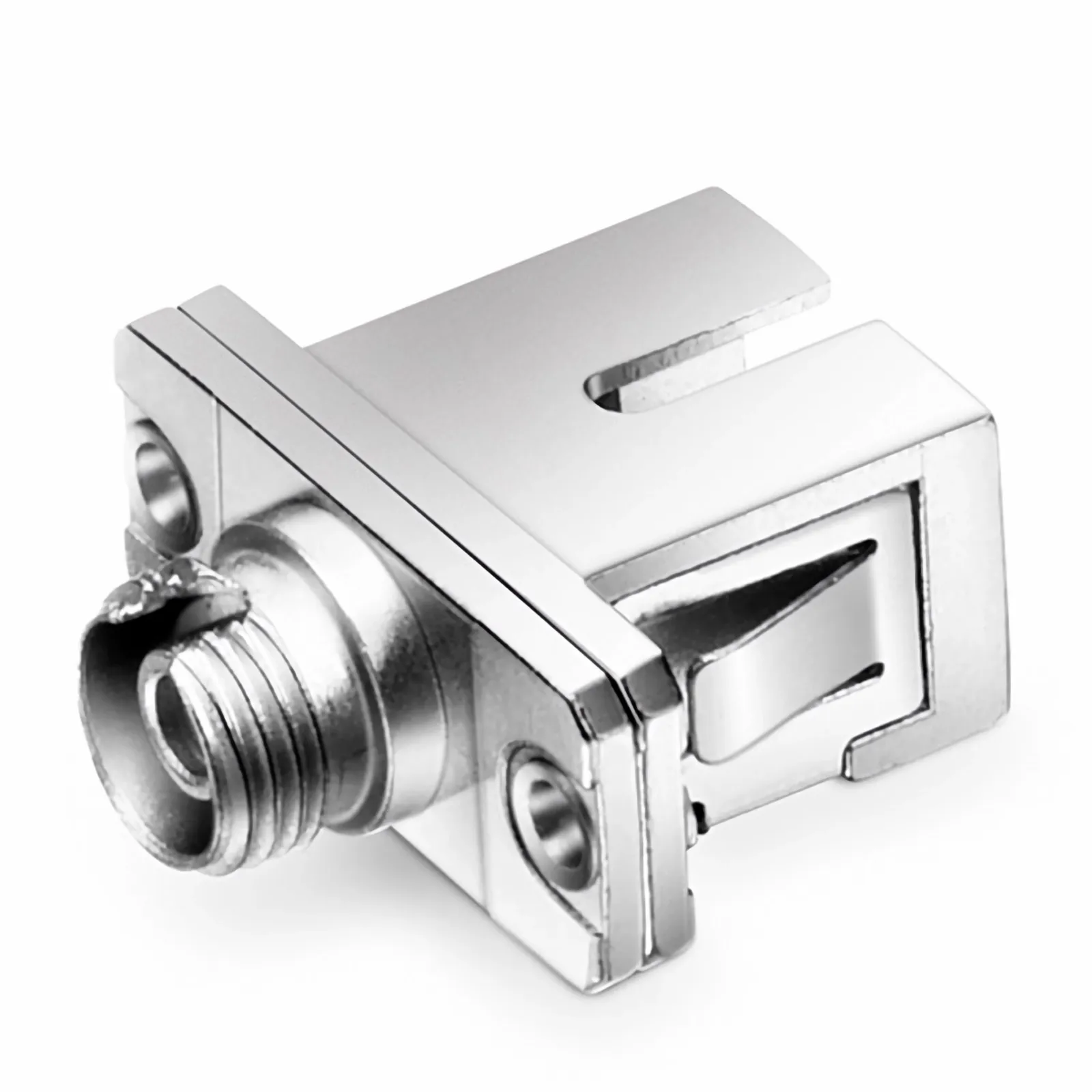 FC/UPC Female to SC/UPC Female Hybrid Simplex Single Mode/Multimode Copper Fiber Optic Adapter/Coupler with Flange