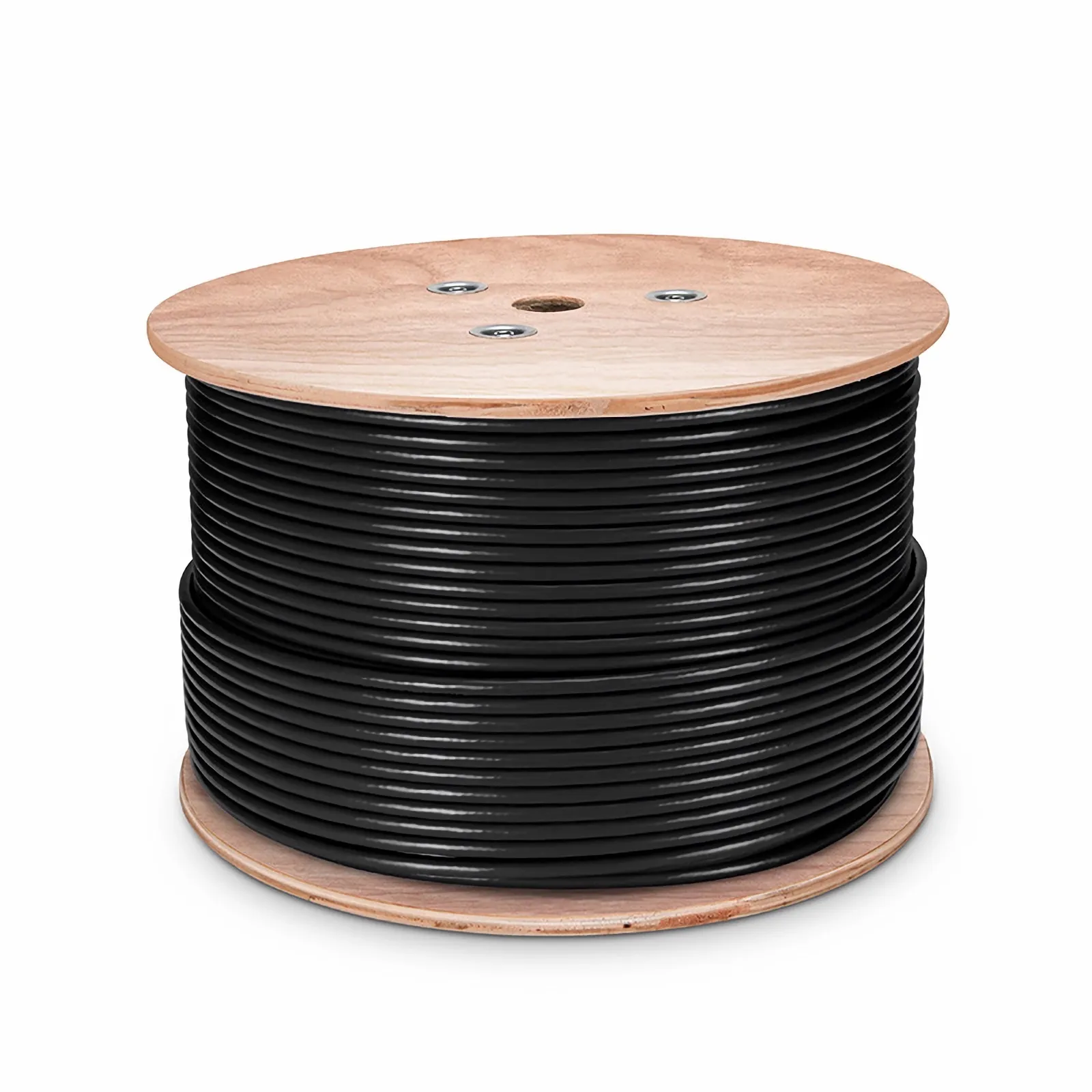 Cat6 Ethernet Solid Bulk Cable,1000ft, F/UTP, 23AWG, Black