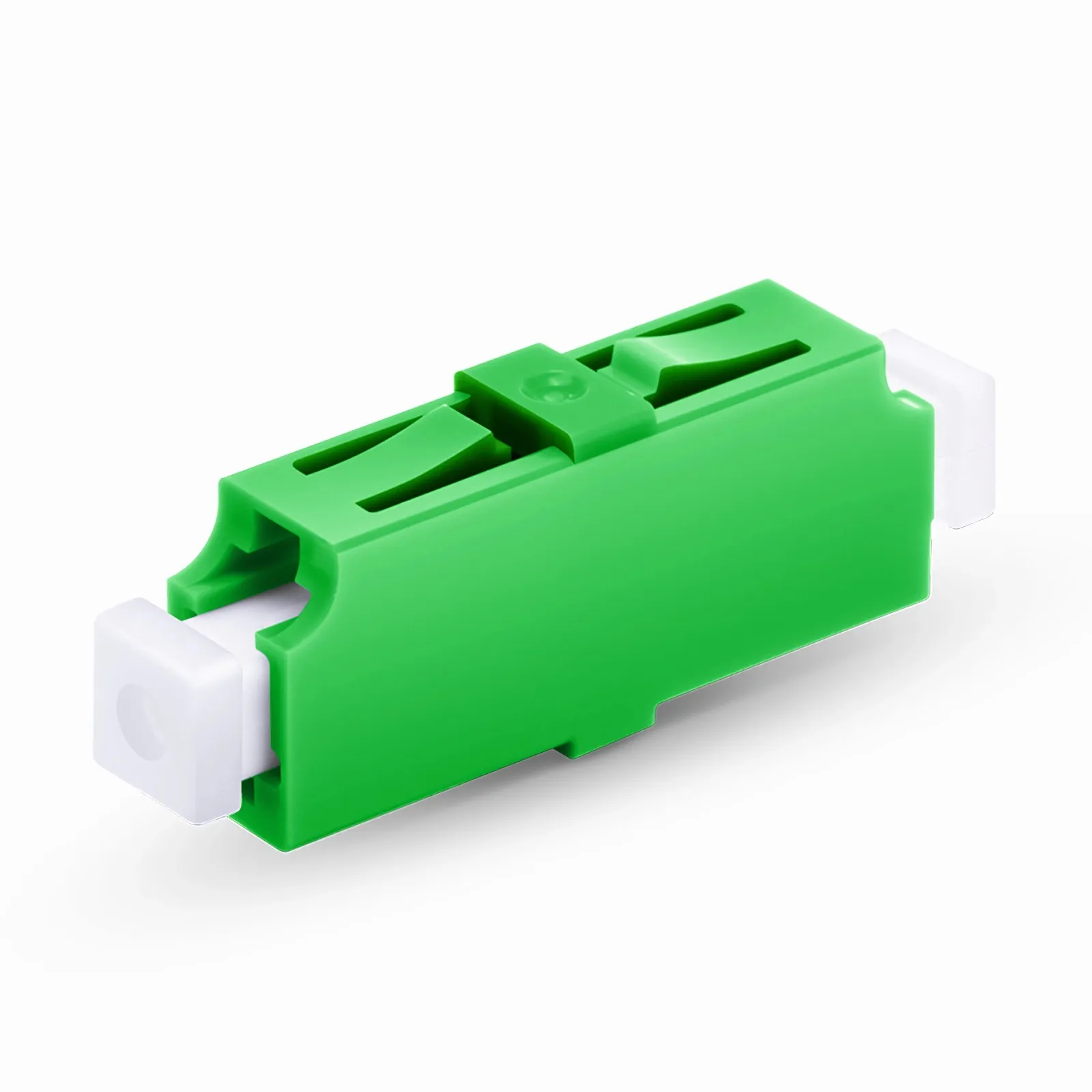 LC/APC to LC/APC Simplex OS2 Single Mode Plastic Fiber Optic Adapter/Coupler without Flange