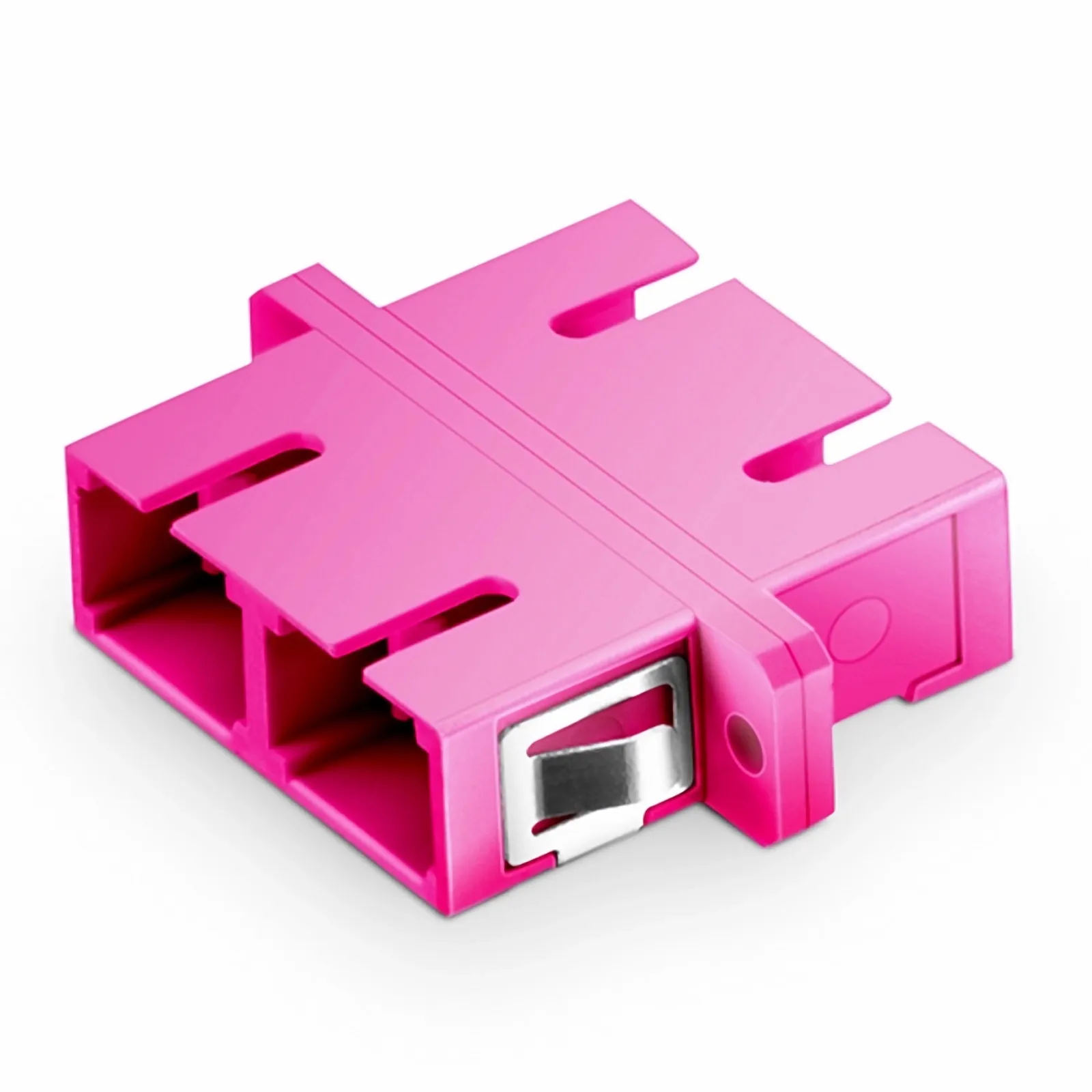 SC to SC 10G OM4 Duplex with Flange Fiber Optic Adapter - FS.com