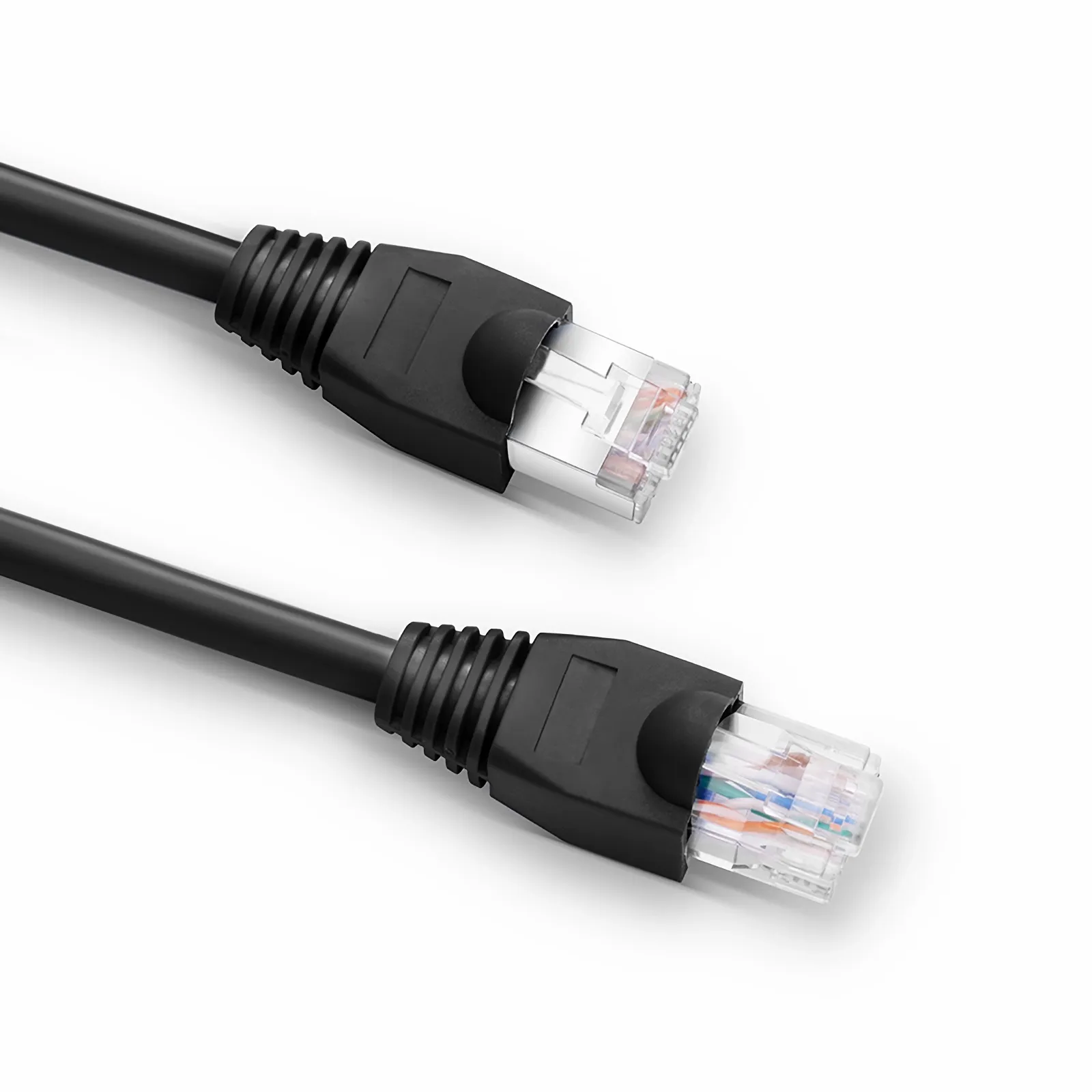 Cat5e/Cat6 RJ45 Strain Relief Boots, 5.5mm OD for Cat5e UTP 24AWG, Cat5e & Cat6 F/UTP 26AWG Ethernet Network Cable, Black, 50PCS/Pack