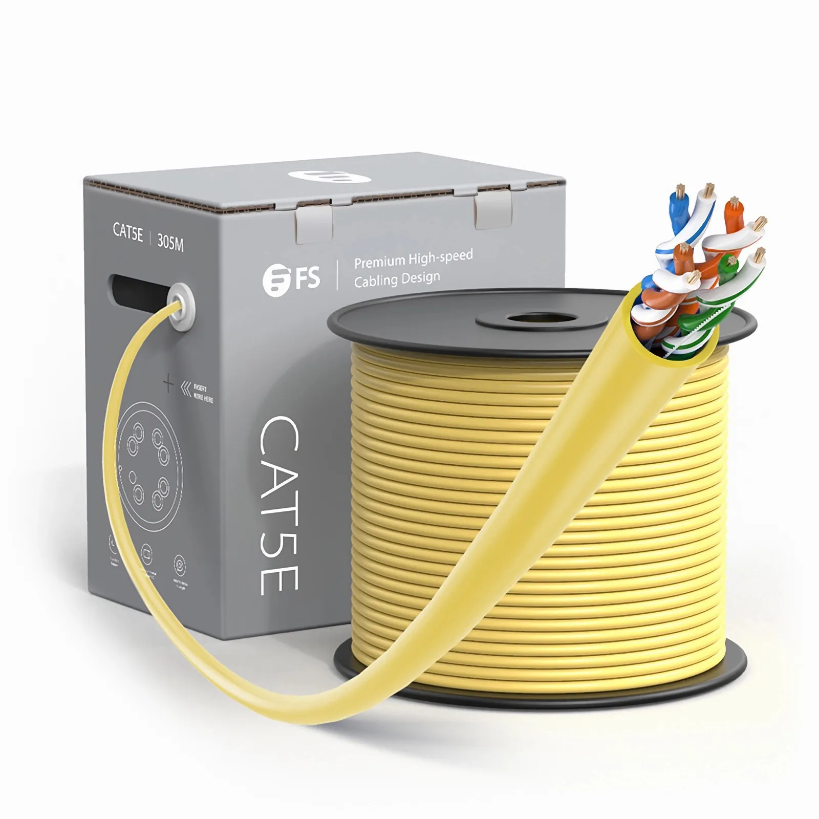 Cable UTP Cat 5e Aleacion 305 Metros Ext Para Camaras De Seguridad