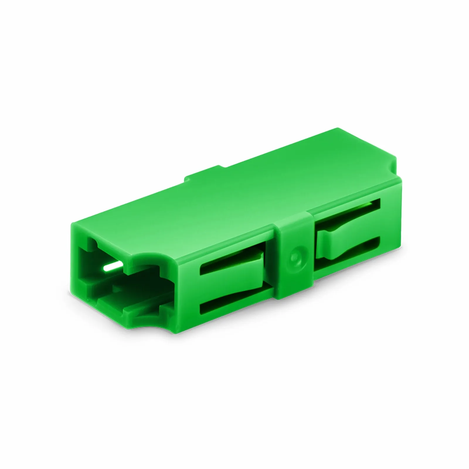 LC/APC to LC/APC Simplex OS2 Single Mode Plastic Fiber Optic Adapter/Coupler without Flange