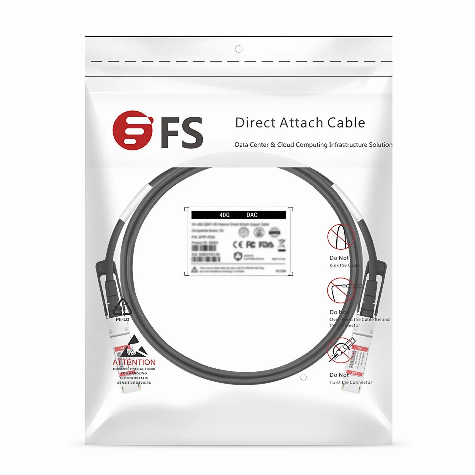 Cisco QSFP-H40G-CU1M Compatible 40G QSFP+ DAC Twinax Cable