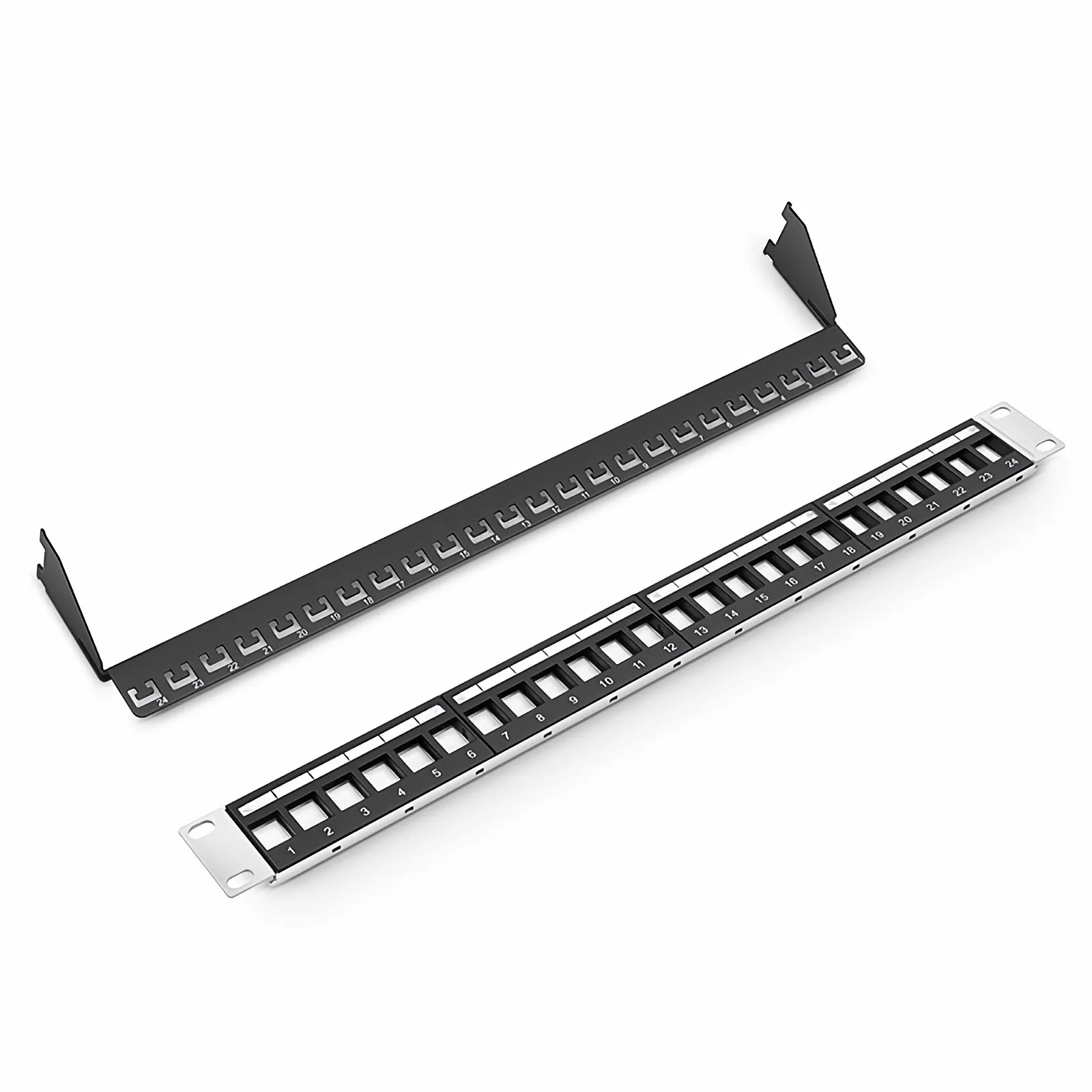 Chapaページ 24 Port STP/UTP Keystone Patch Panel, 1U Rack Mount - FS.com