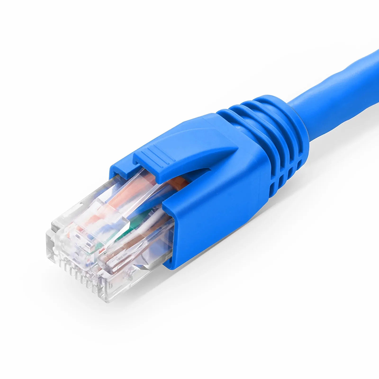 Cat6a RJ45 Strain Relief Boots, 7.5mm OD for Cat6a UTP 23AWG Ethernet Cables, Blue, 50PCS/Pack