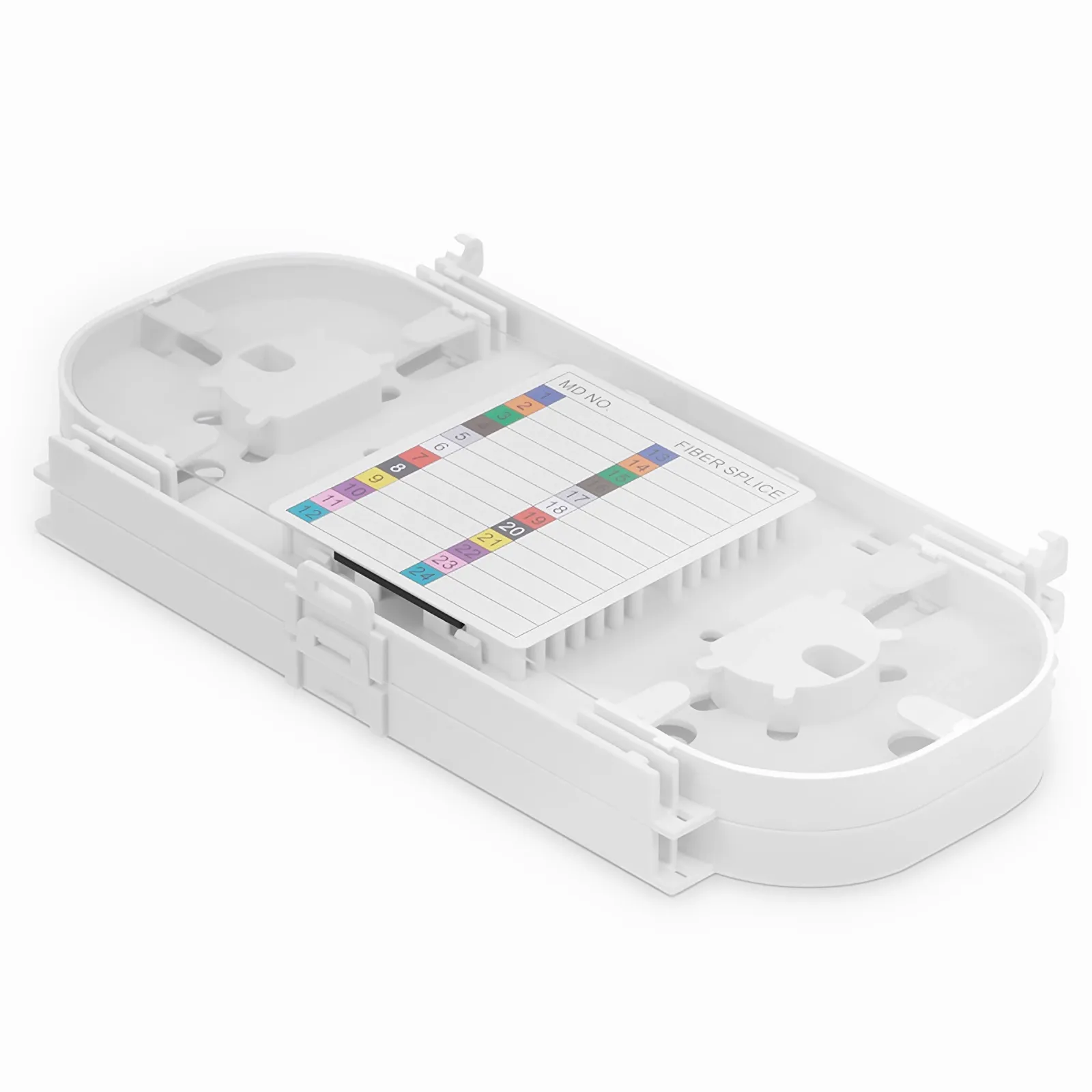 24 Fibers Fusion Splice Tray, Plastic, 0.47