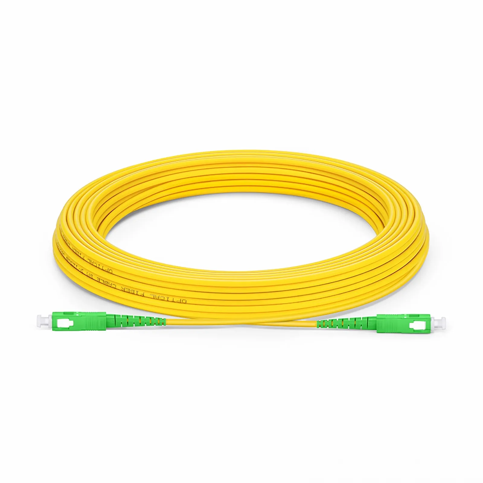 15m OS2シングルモードSC光パッチケーブル｜SC/APC-SC/APC光パッチ