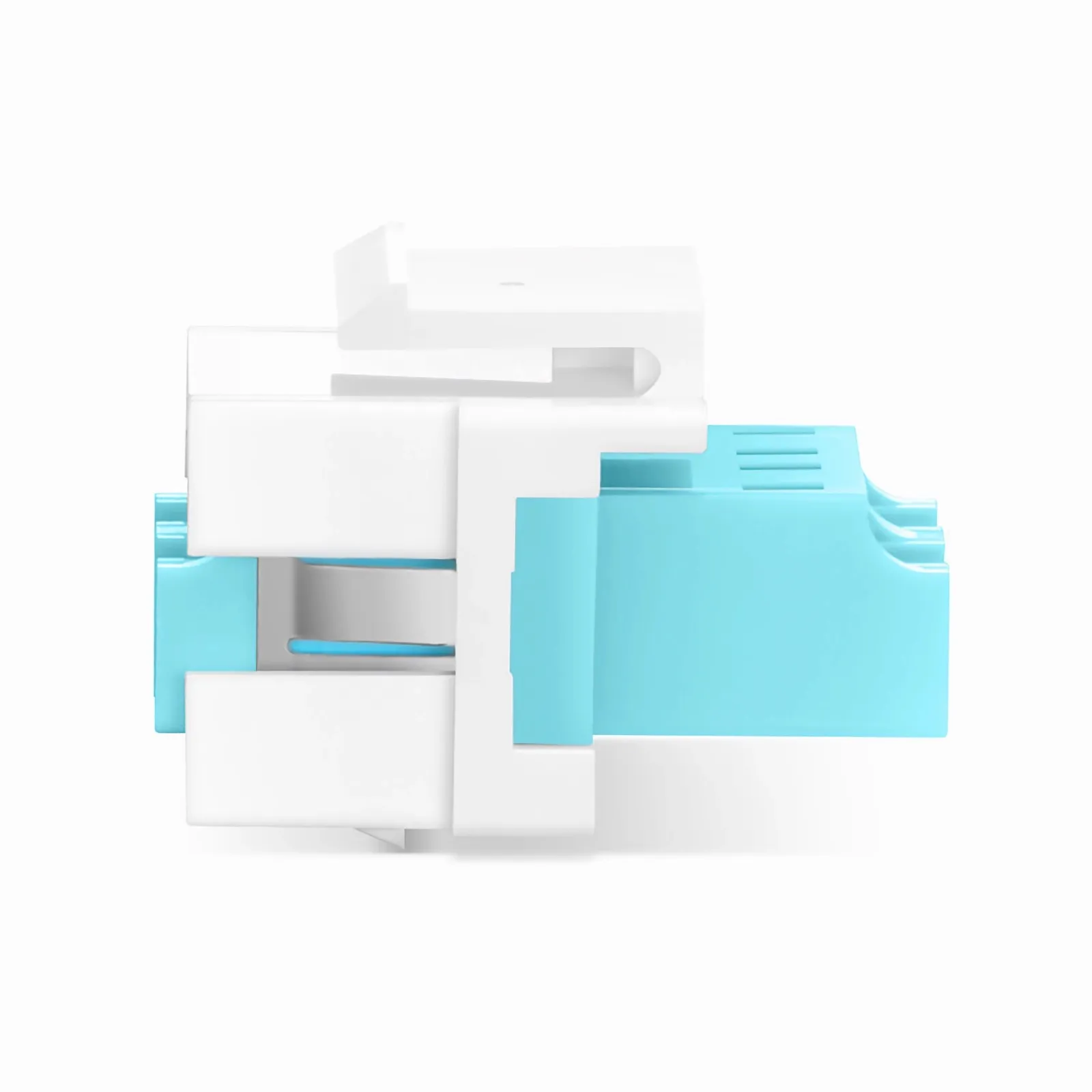LC/UPC to LC/UPC Duplex OM3 Multimode Fiber Keystone Jack - FS.com