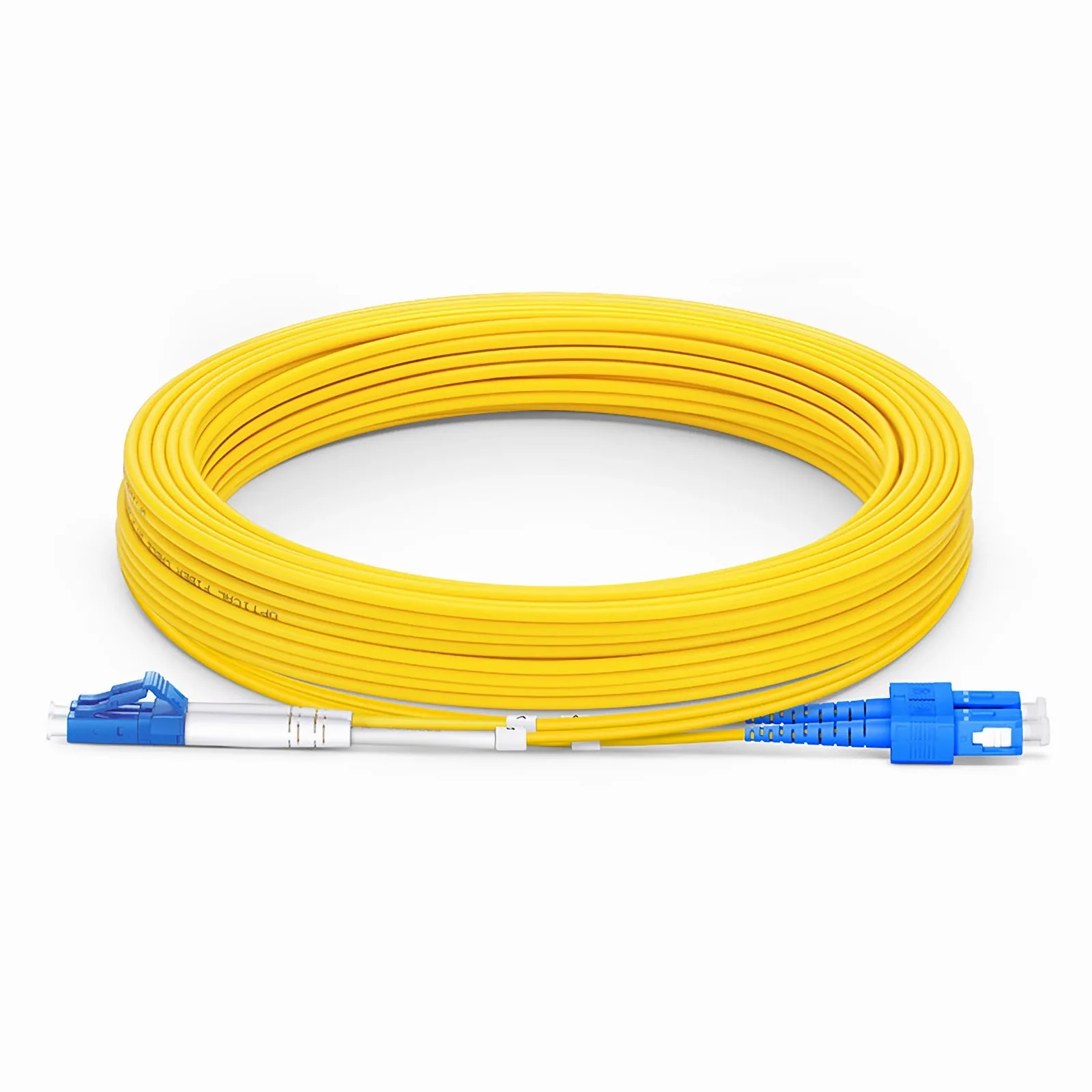 15m OS2シングルモードLC光パッチケーブル｜LC/UPC-SC/UPC光パッチ 