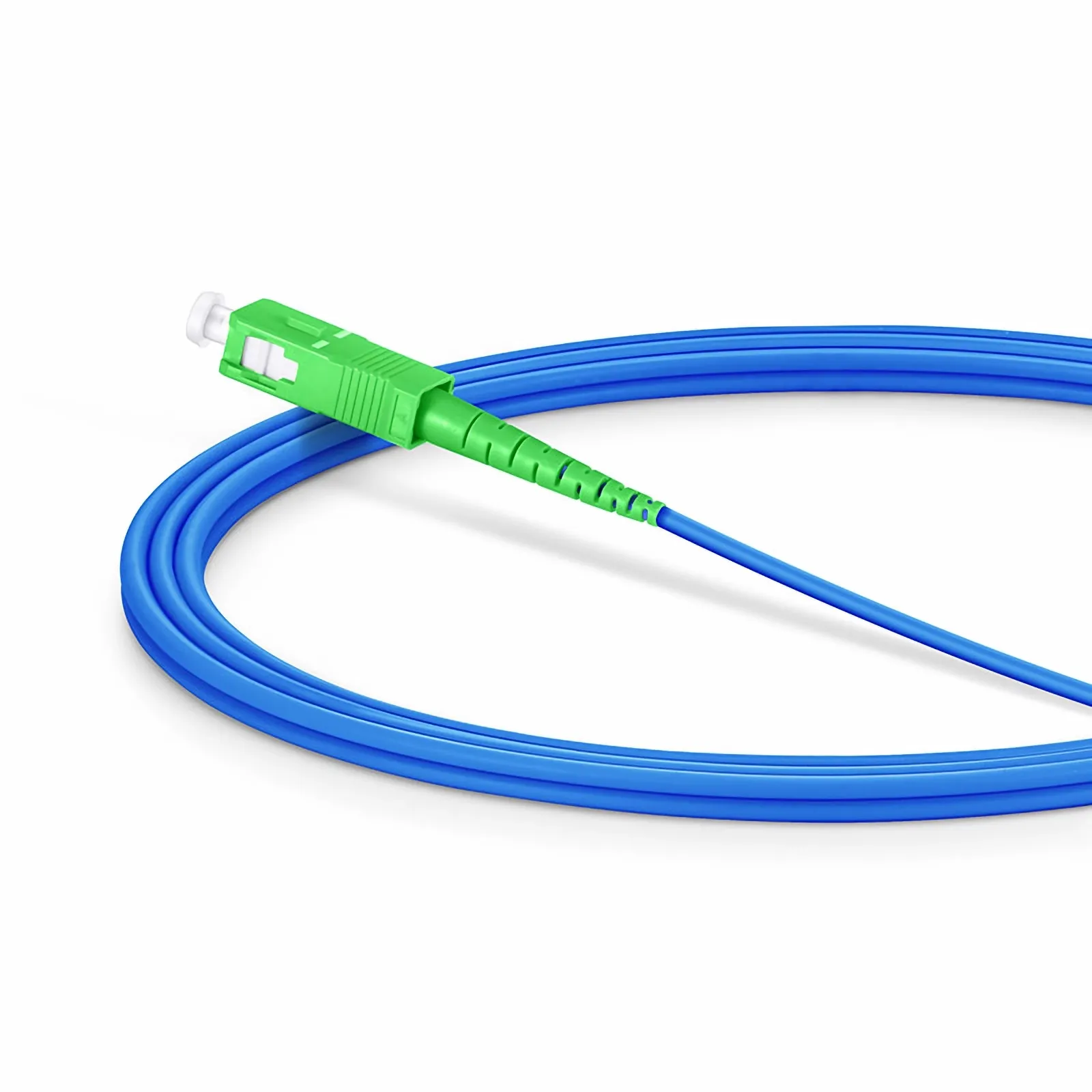 Cavo Fibra Ottica Corazzato OS2 LC/APC A SC/APC 15m - Singlemode 9/125, Guaina LSZH Bianca, Per FTTH