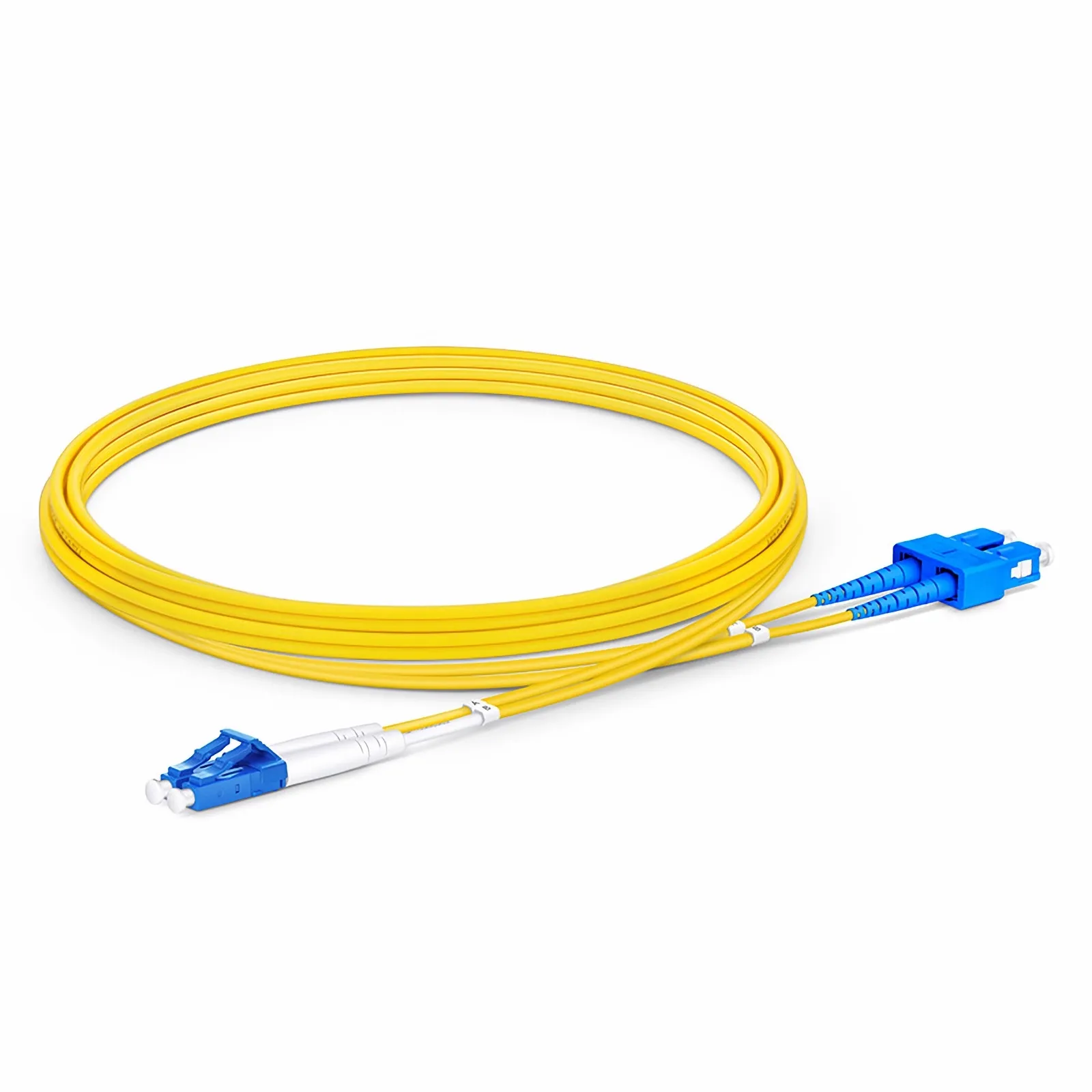 OS2 LC To LC Single Mode Fiber Patch Cable - 50m/164ft, Yellow LSZH, 10G Duplex