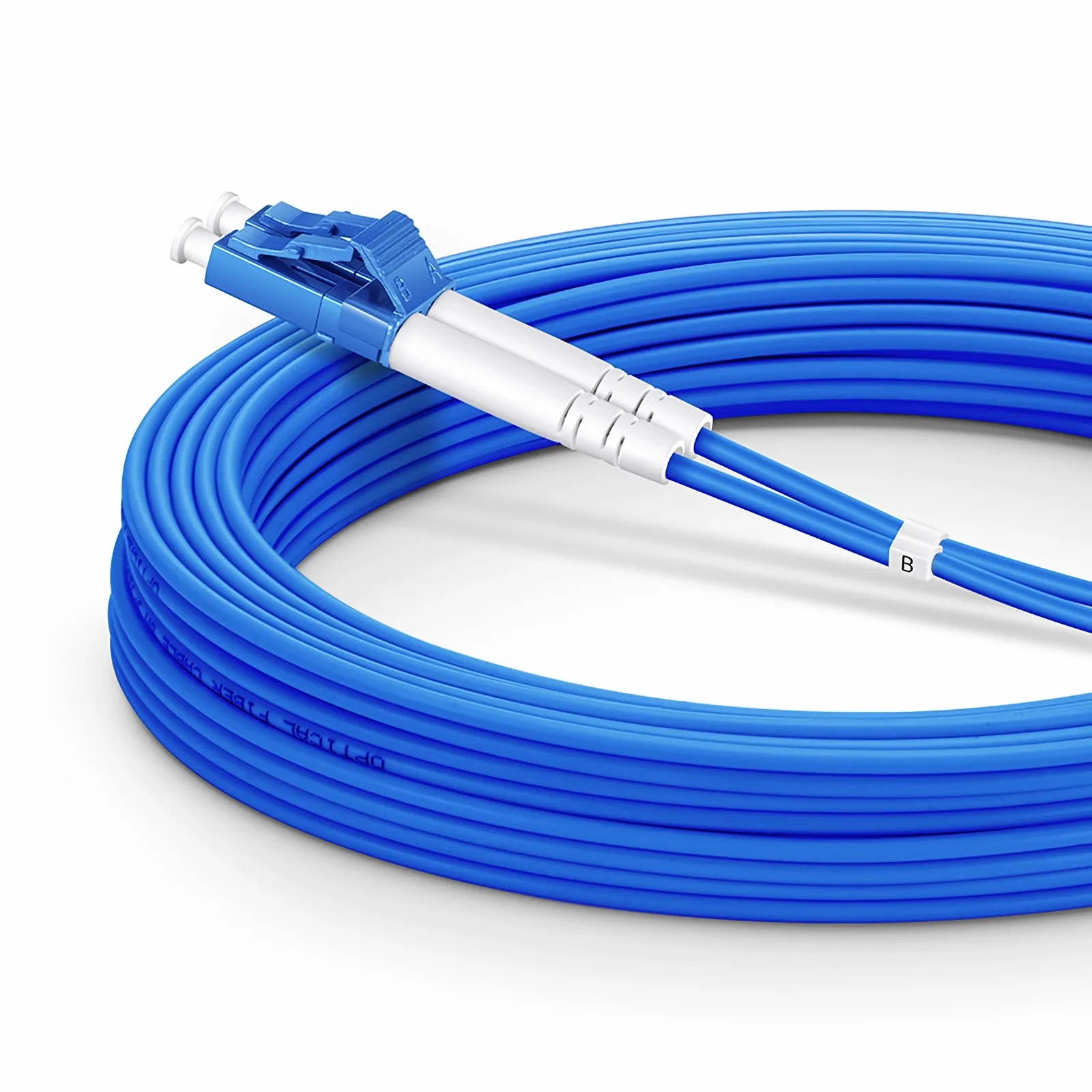 30m (98ft) Armored Fiber Patch Cable, 2 Fibers, LC UPC Duplex to