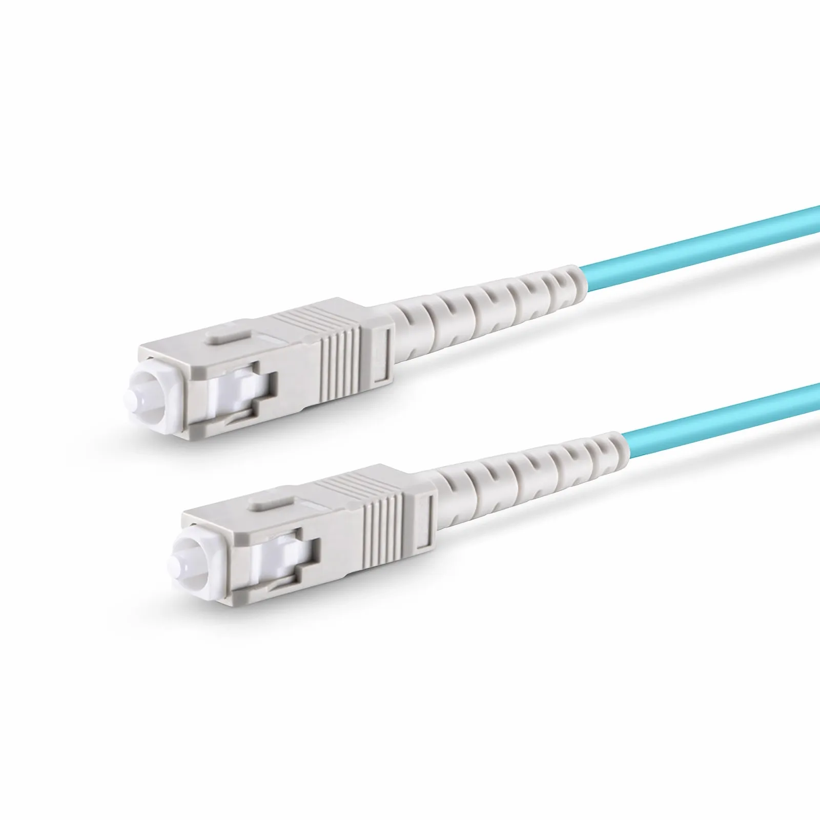 け）ぶる OM4 50/125 LC-LC Multimode Fiber Optic Patch Cable Simplex - Aqua