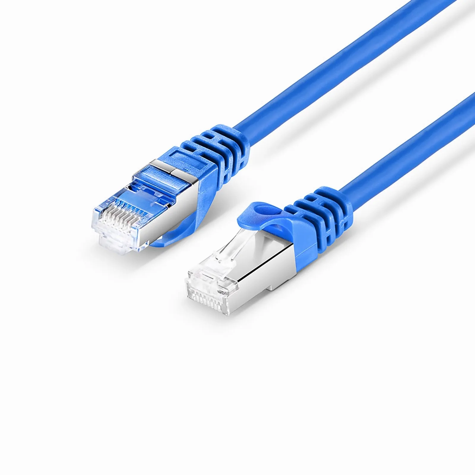 5ft Cat7 (SFTP) Shielded Snagless RJ45 Ethernet Cable, Blue - FS.com