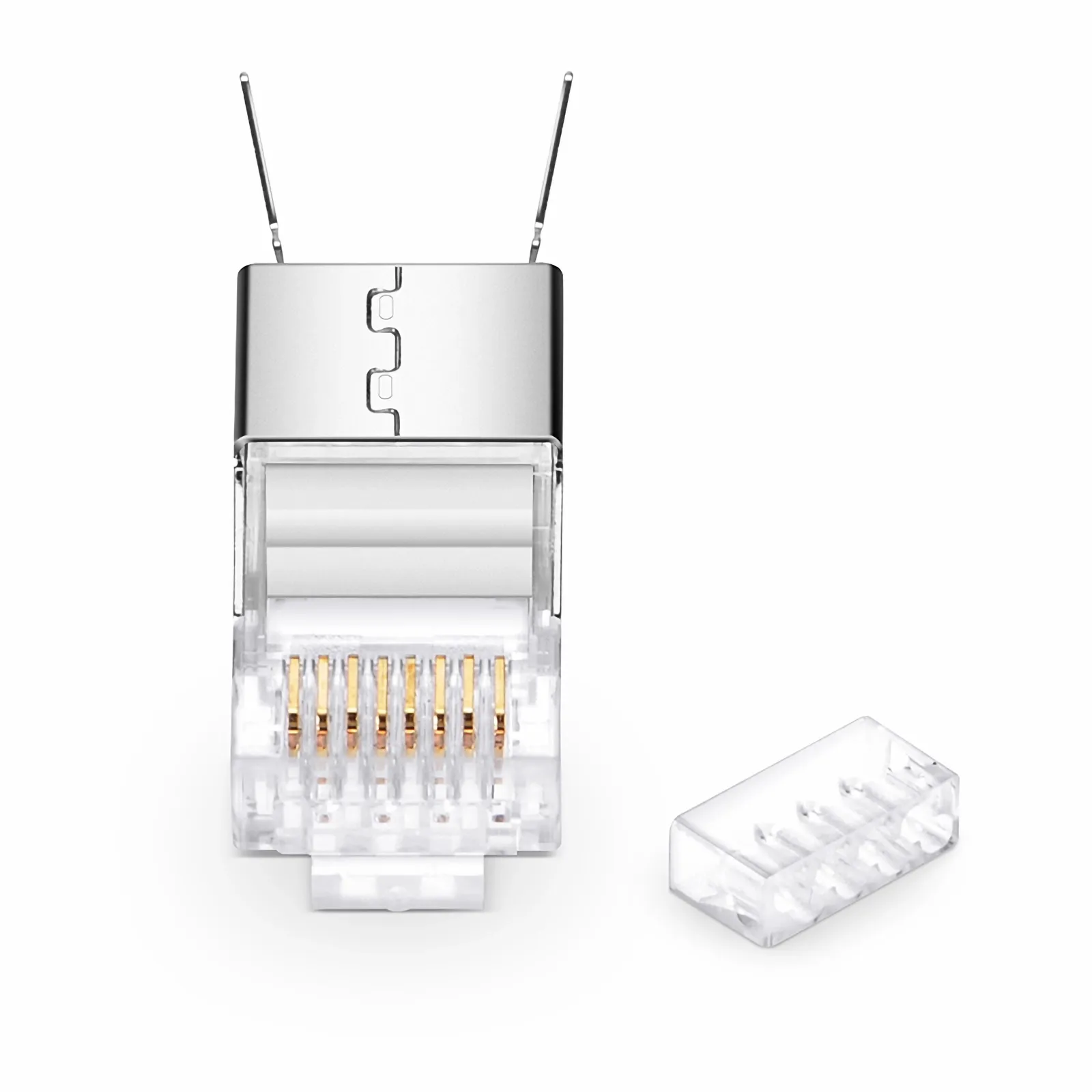 ️シルバー【RJ45 Cat6 シールド付き カプラー⠀】25個セット ♪ Cat6 カプラー RJ45 Cat6 シールド付き カプラー25個セット ♪ Cat6