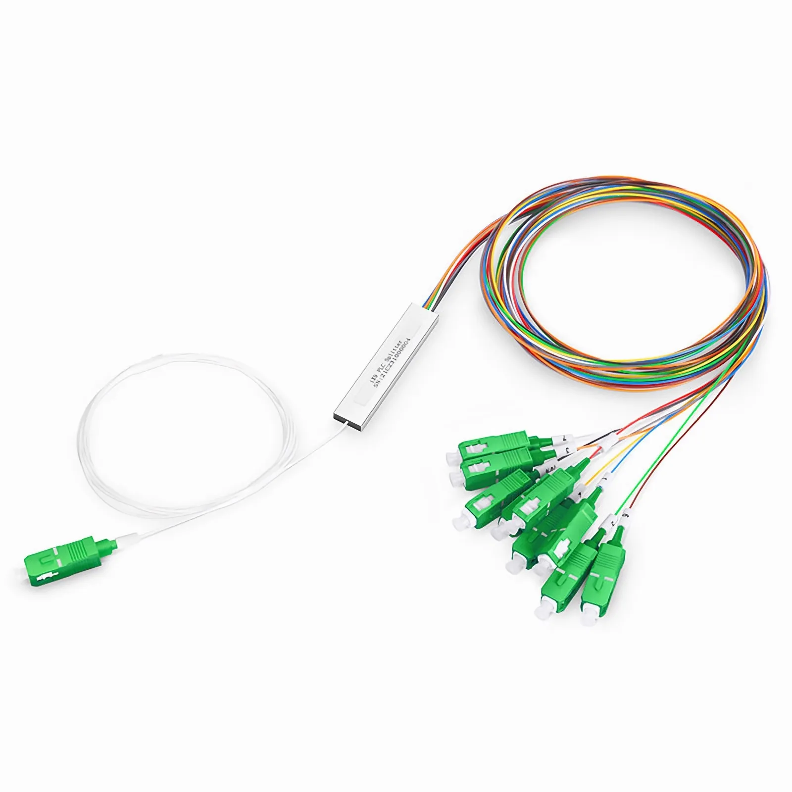 1x4 PLC Fiber Optic Splitter - Singlemode SC/UPC Connector For Home & Office Network Wiring