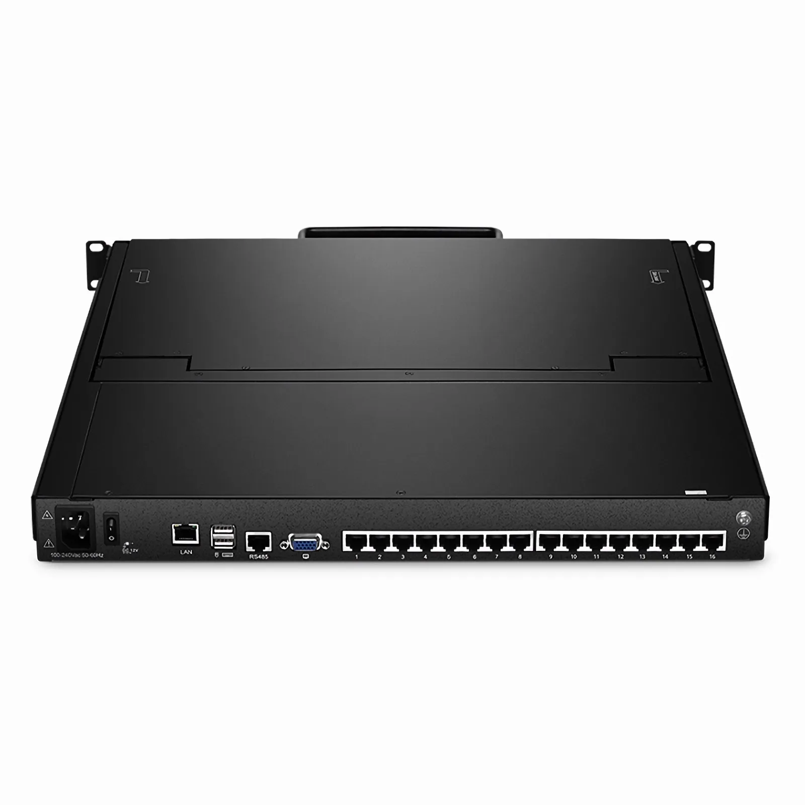 カスタム 16ポート x 2ユーザー Cat5e/6 1Uラックマウント USB KVM