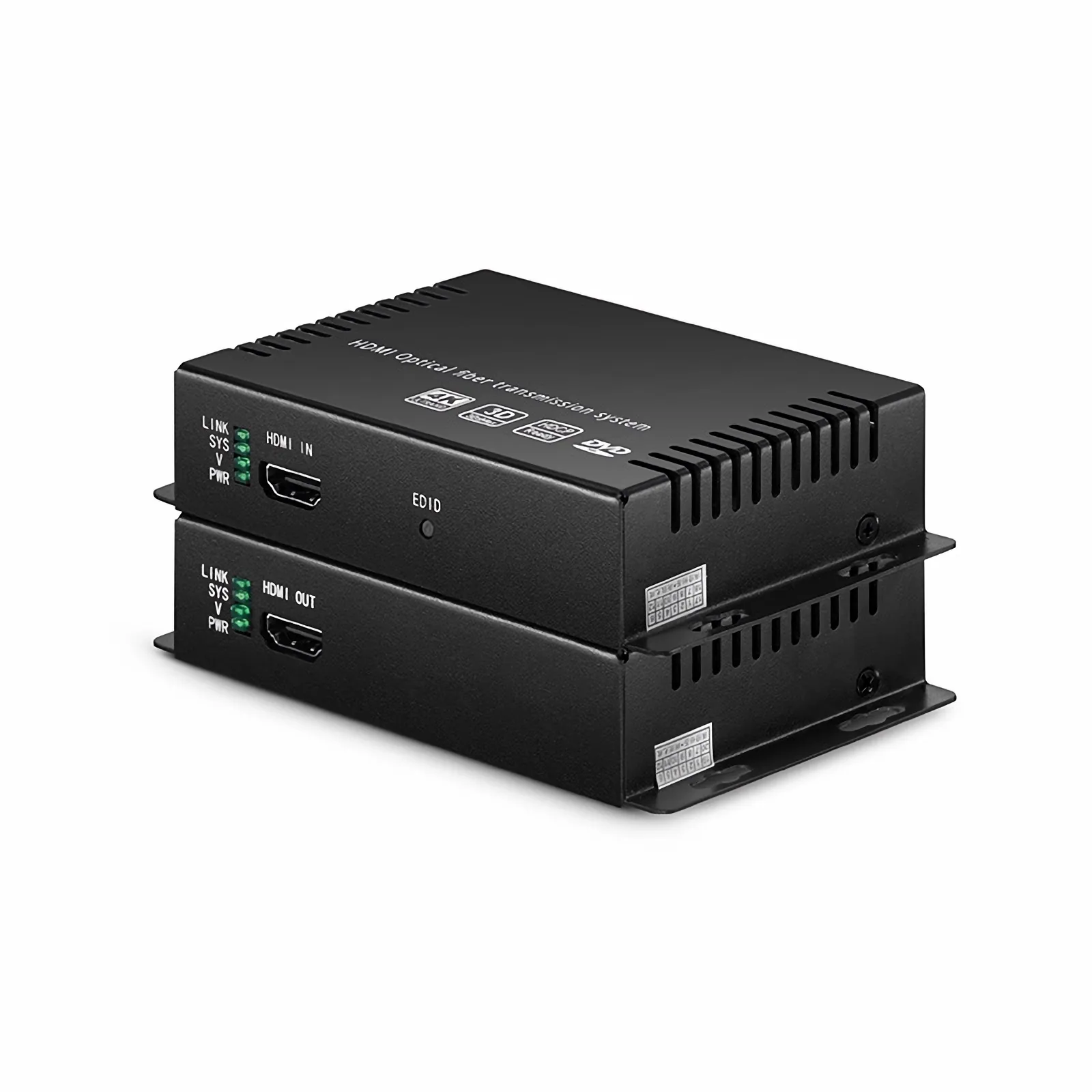 4K HDMI Extender Set with Audio, EDID and RS232 via Single LC Fiber for 10km