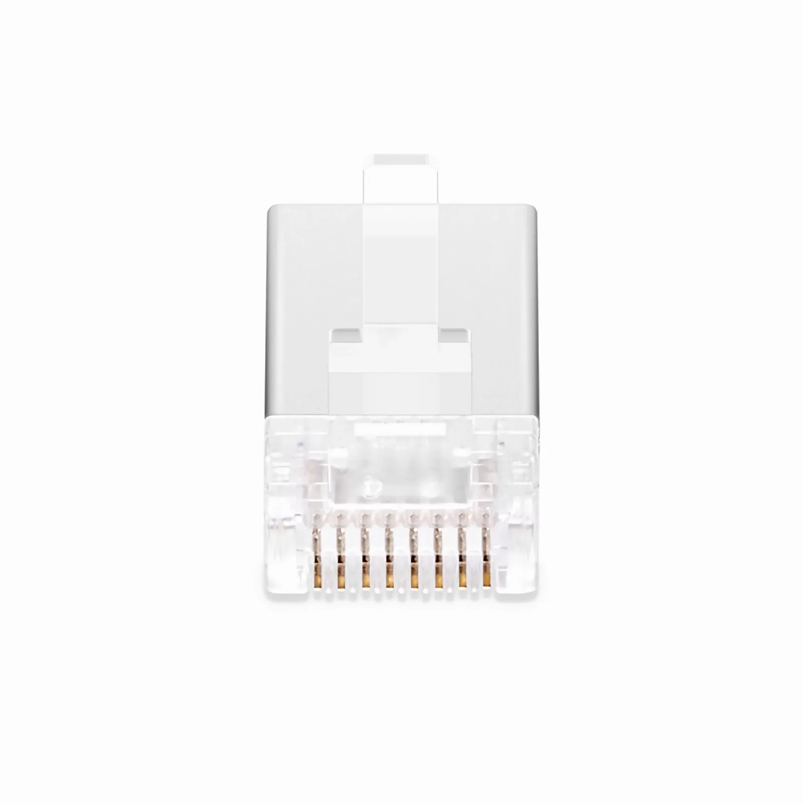 Cat6 RJ45 Pass Through Modular Plugs, Shielded Network Connectors