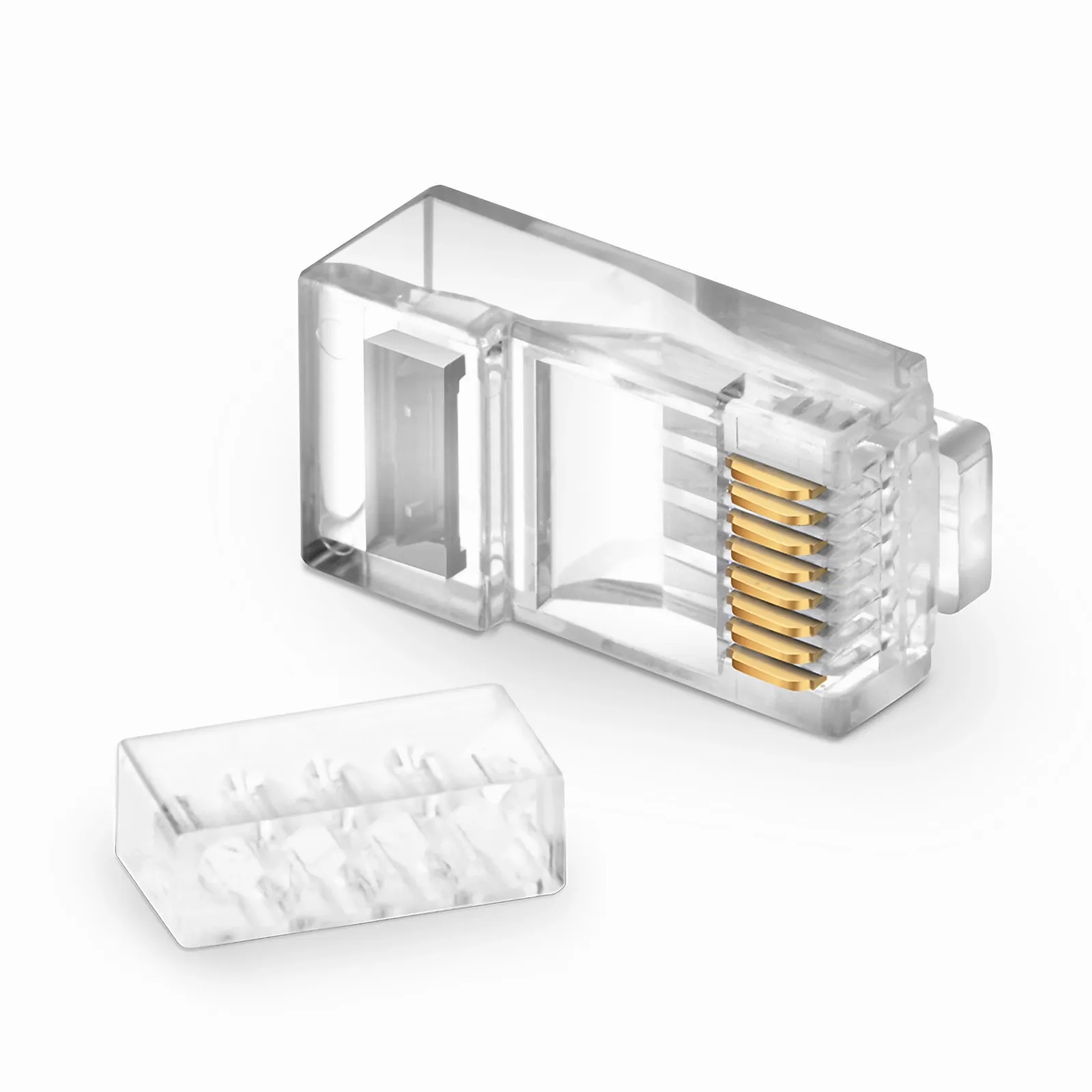 Cat6 RJ45 標準モジュラープラグ(ツーピーススーツ) シールドなし