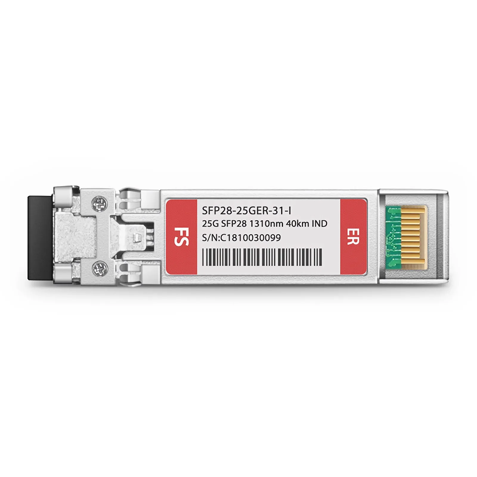 Customized 25GBASE-ER SFP28 1310nm 40km Duplex LC/UPC SMF Transceiver Module (Industrial)