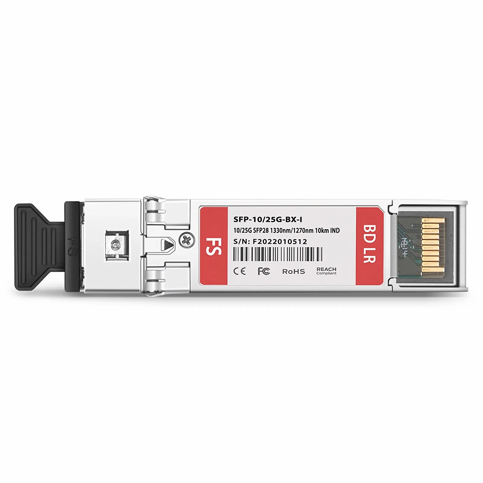 Customized 10/25GBASE-D SFP28 BiDi 1330nm-TX/1270nm-RX 10km Simplex LC/UPC SMF Transceiver Module (Industrial)