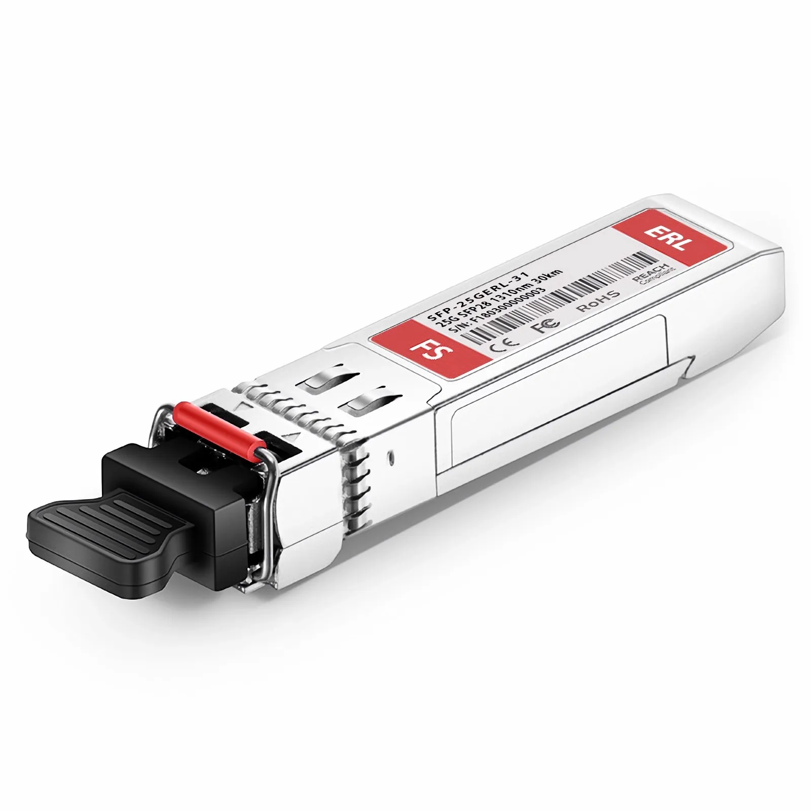 Customized 25GBASE-ERL SFP28 1310nm 30km Duplex LC/UPC SMF Transceiver Module