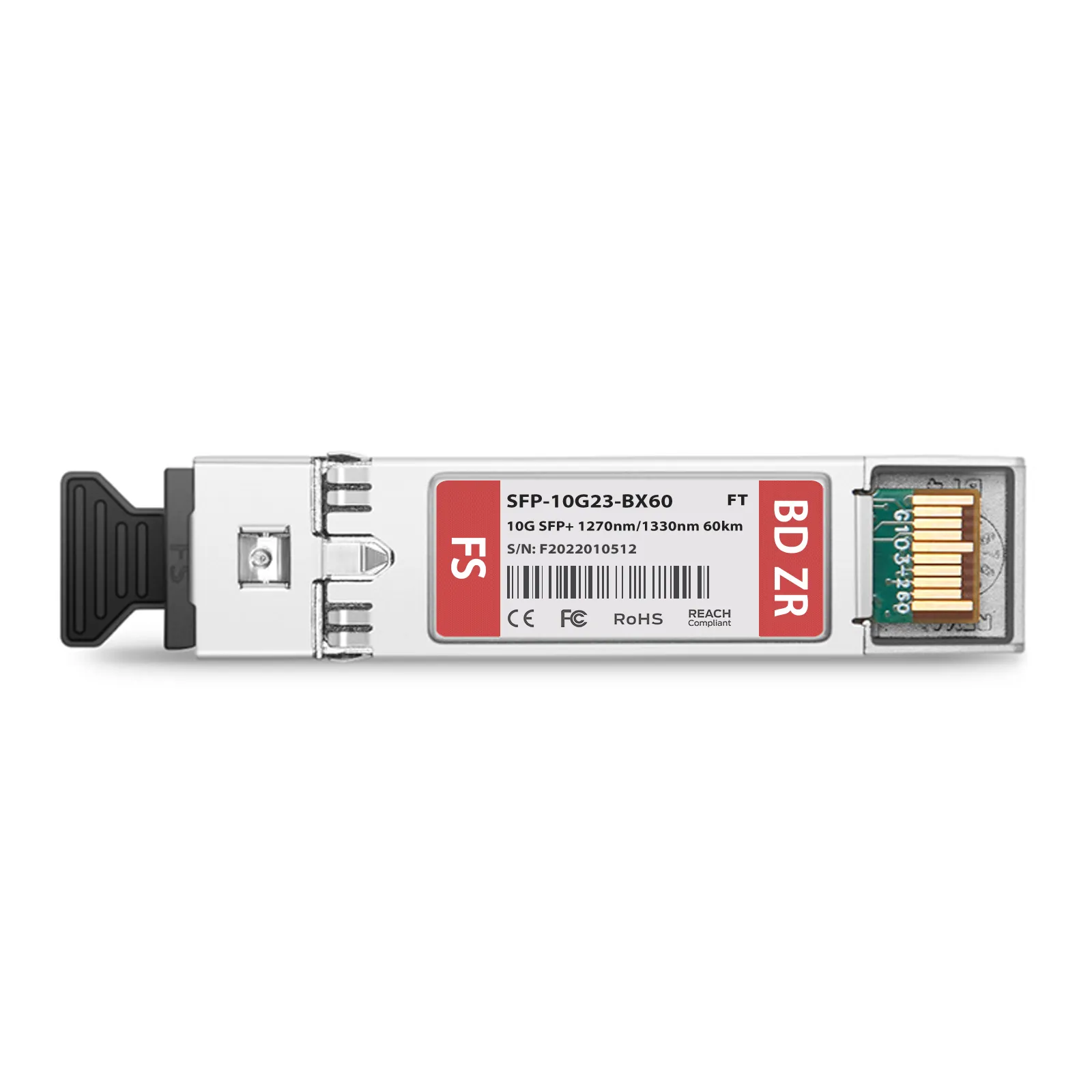 Fortinet FN-TRAN-SFP+LR Compatible 10GBASE-BX60-U BiDi SFP+ 1270nm-TX ...