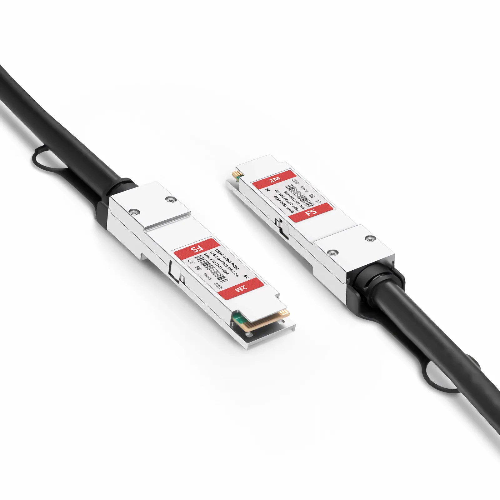 Broadcom互換 2m(7ft) 100G QSFP28 4×25G NRZ パッシブダイレクト